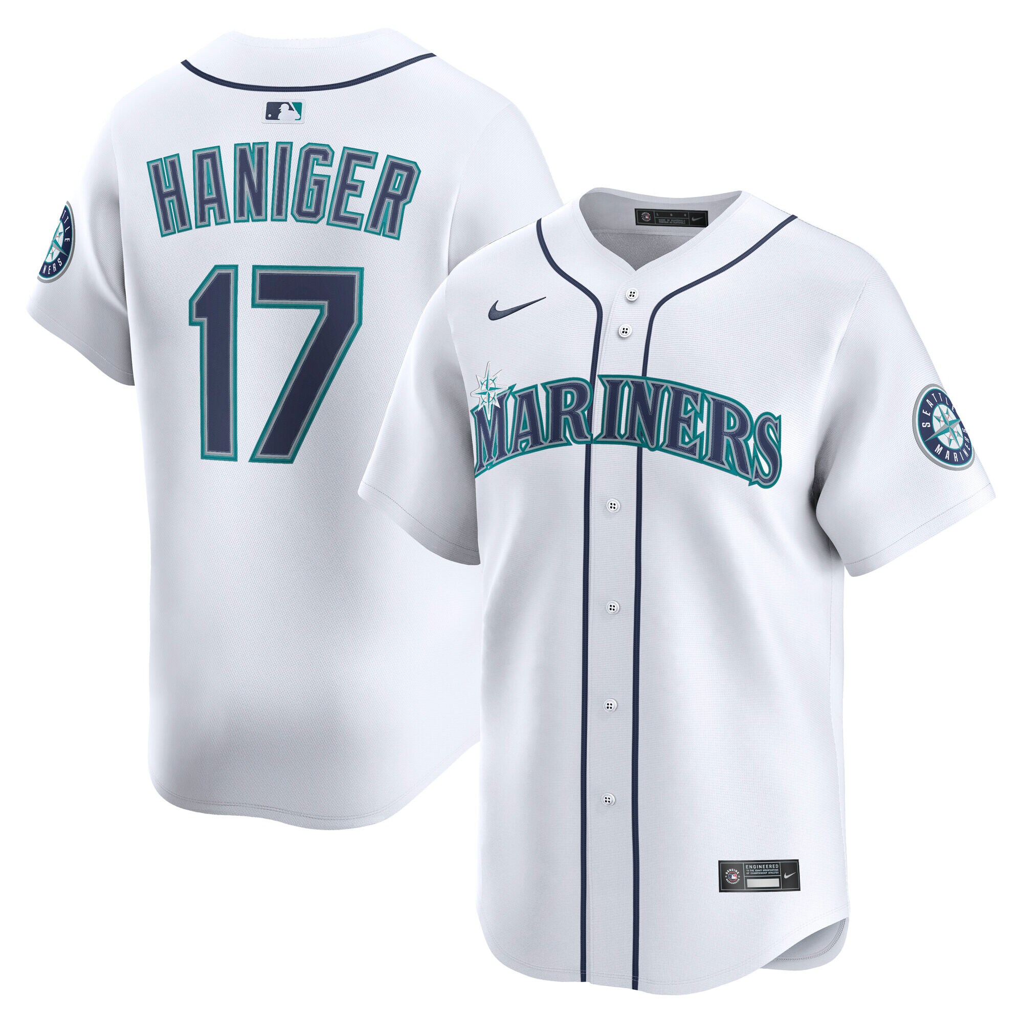 Men's Seattle Mariners Mitch Haniger White Alternate Limited Player Baseball Jersey 