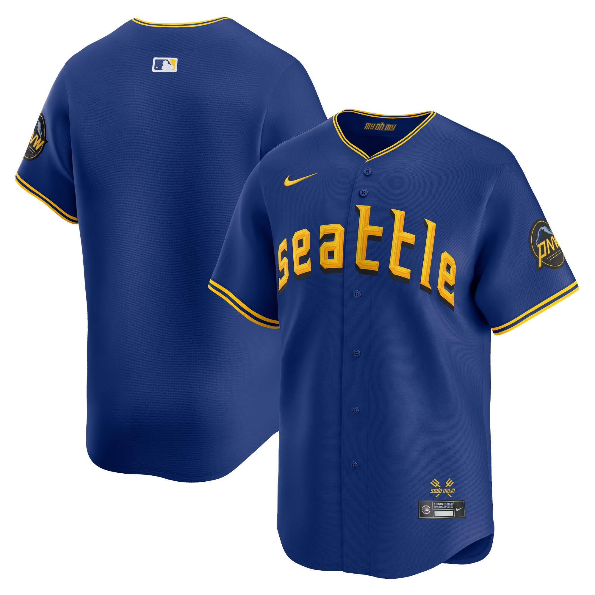 Men's Seattle Mariners Royal City Connect Limited Baseball Jersey 