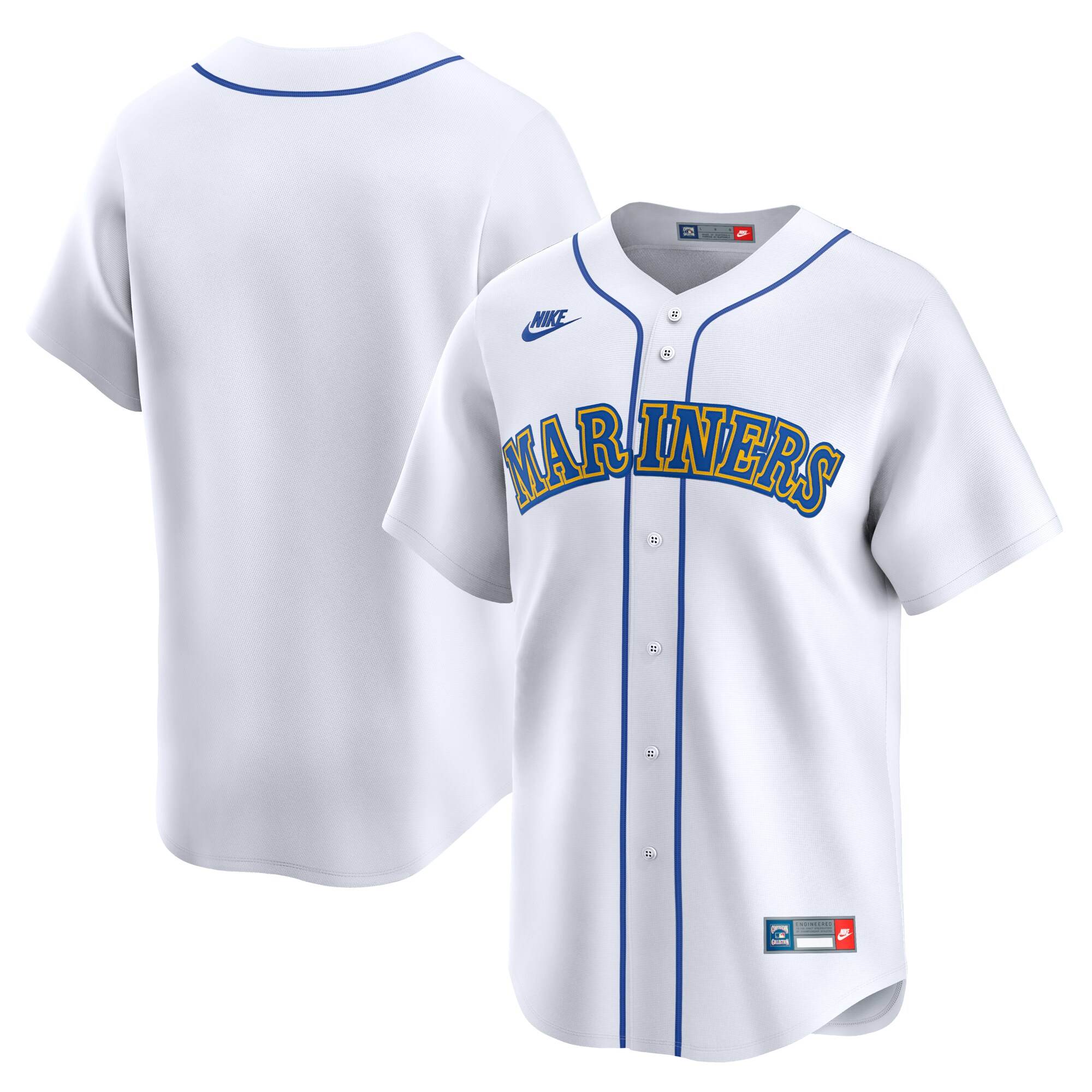 Men's Seattle Mariners White Cooperstown Collection Limited Baseball Jersey 