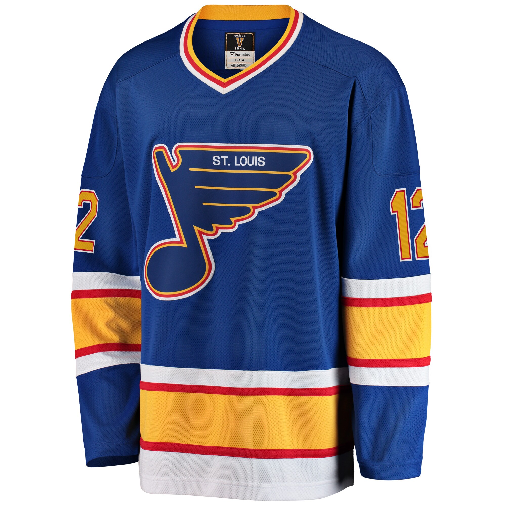 Alternative view of Men's St. Louis Blues Adam Oates Blue Premier Breakaway Retired Player Hockey Jersey - JS241 