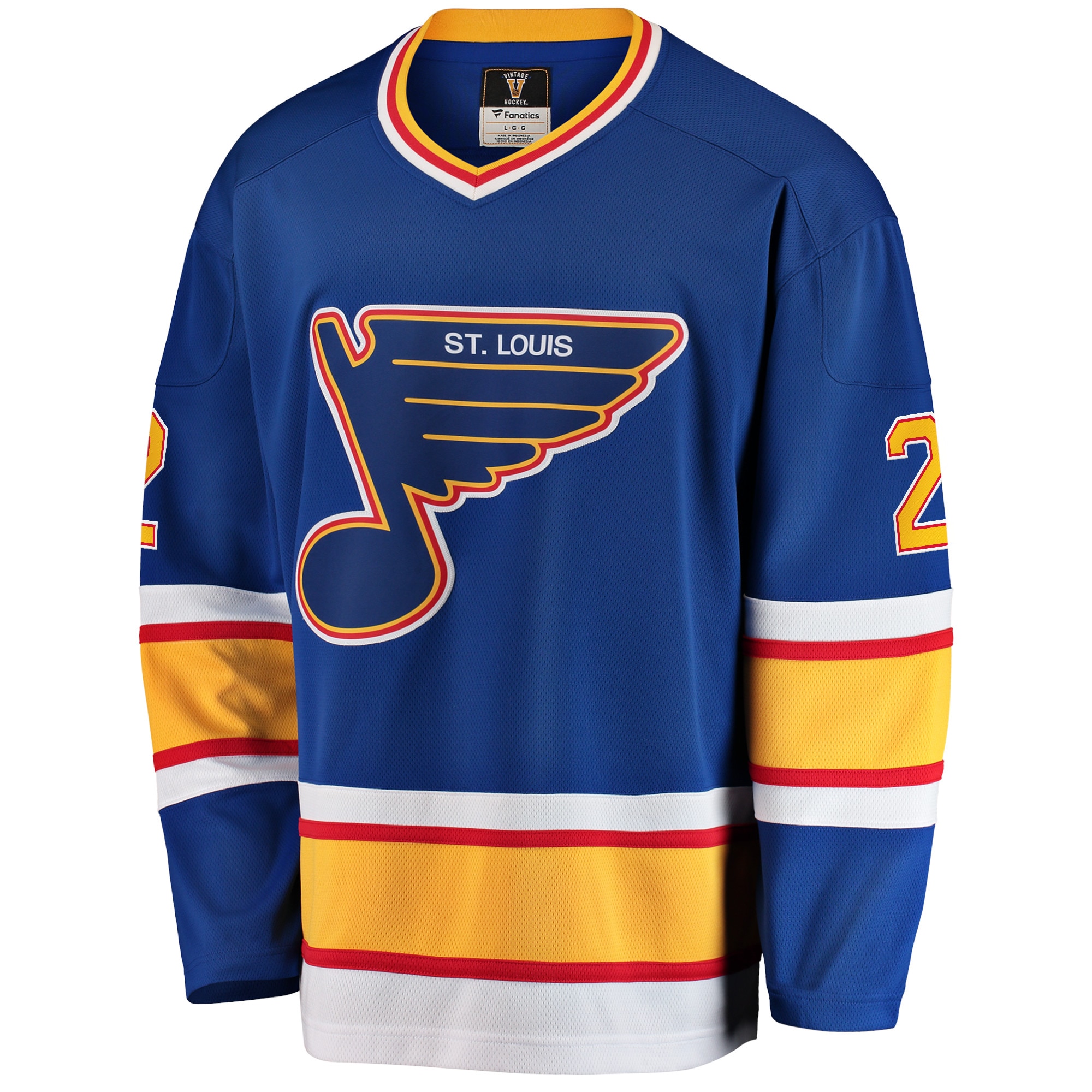 Alternative view of Men's St. Louis Blues Al Macinnis Blue Premier Breakaway Retired Player Hockey Jersey - JS274 