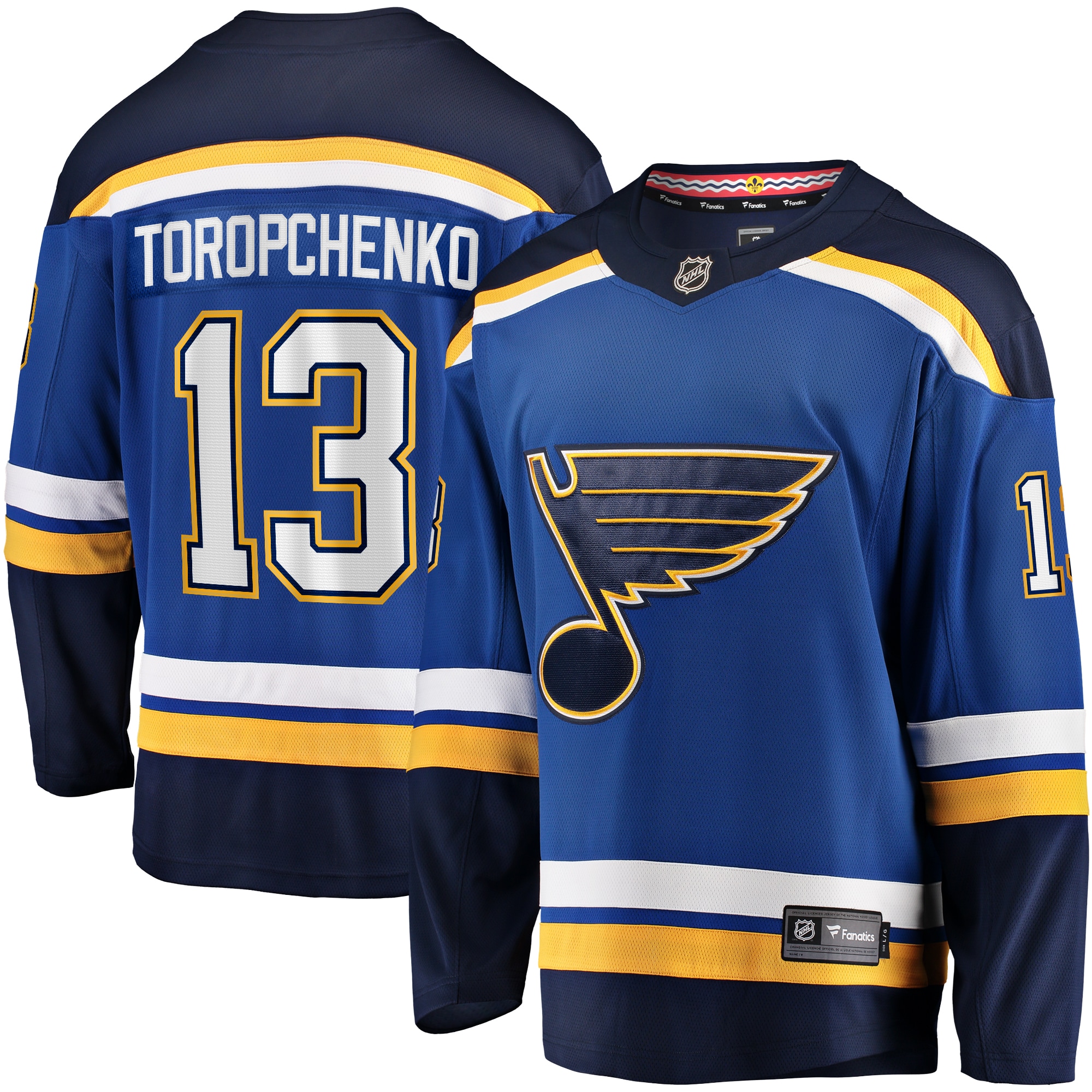 Men's St. Louis Blues Alexey Toropchenko Blue Home Breakaway Hockey Jersey - JS574 