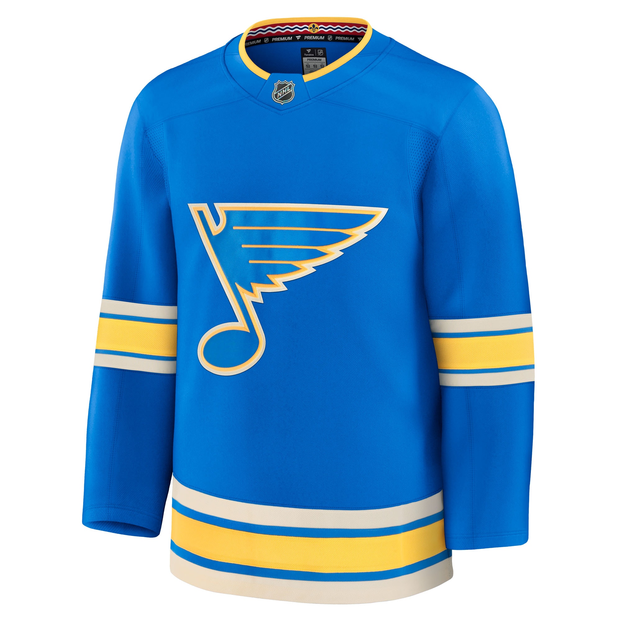 Alternative view of Men's St. Louis Blues Blue Alternate Premium Hockey Jersey - JS657 
