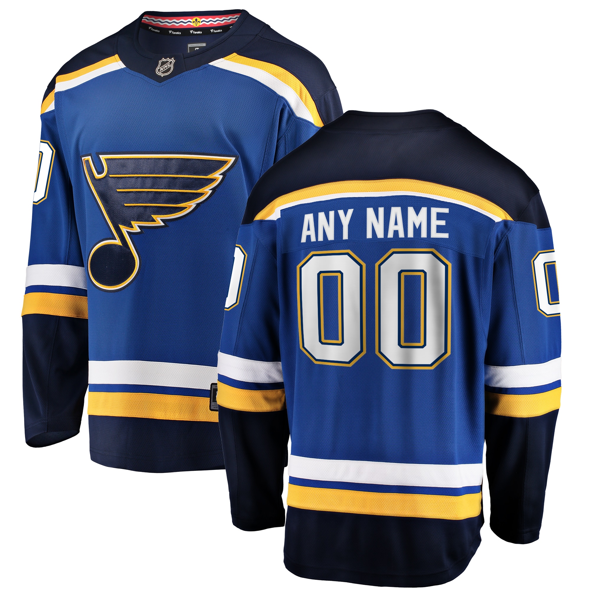 Men's St. Louis Blues Blue Home Breakaway Custom Hockey Jersey - JS677 