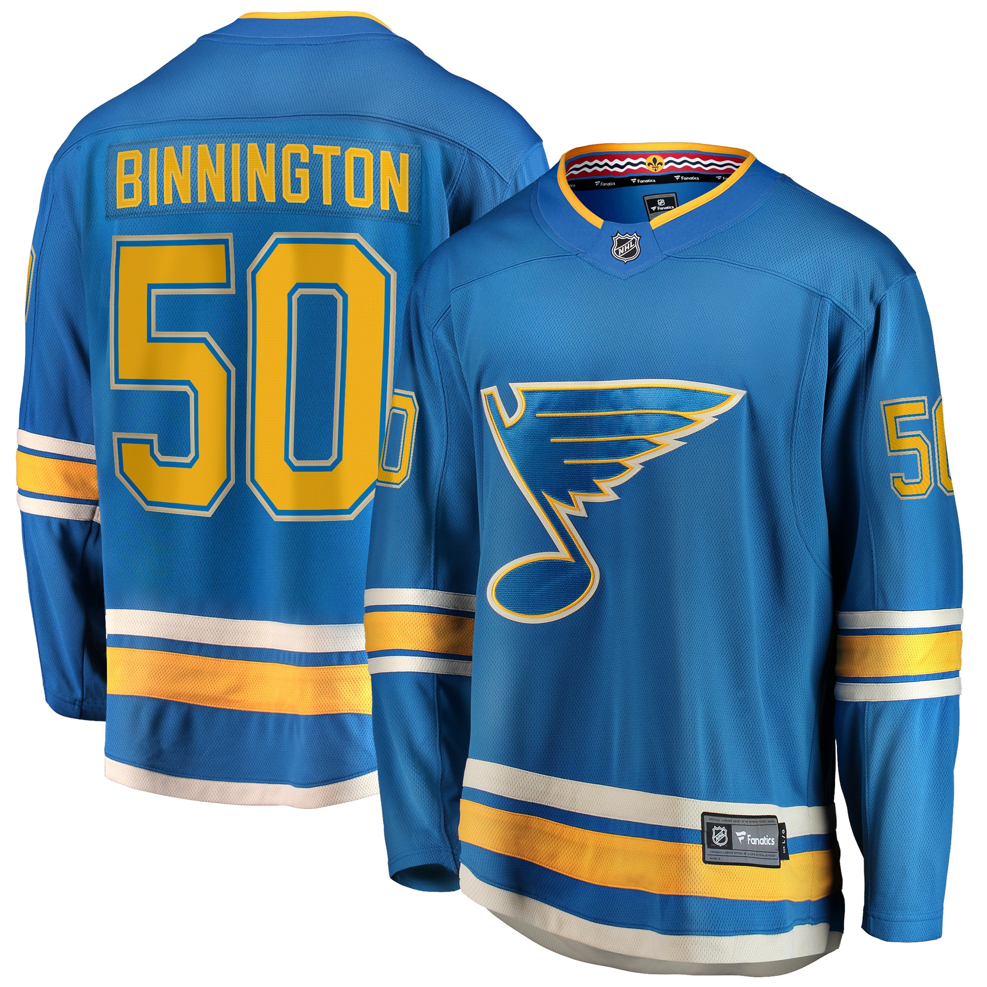 Men's St. Louis Blues Jordan Binnington Blue Alternate Premier Breakaway Player Hockey Jersey - JS341 