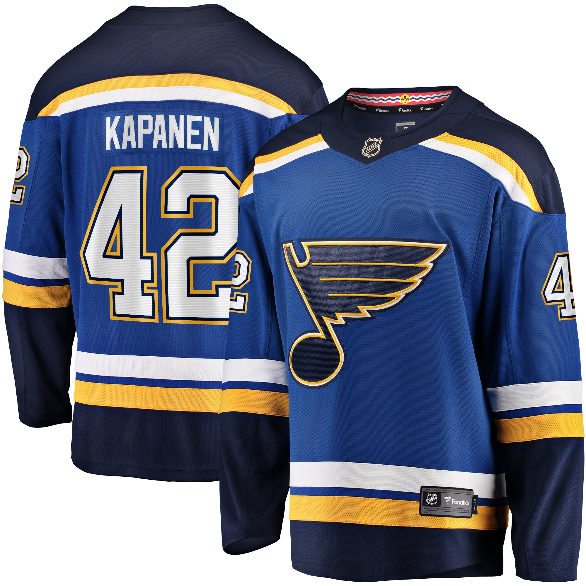 Men's St. Louis Blues Kasperi Kapanen Blue Home Breakaway Hockey Jersey - JS786 