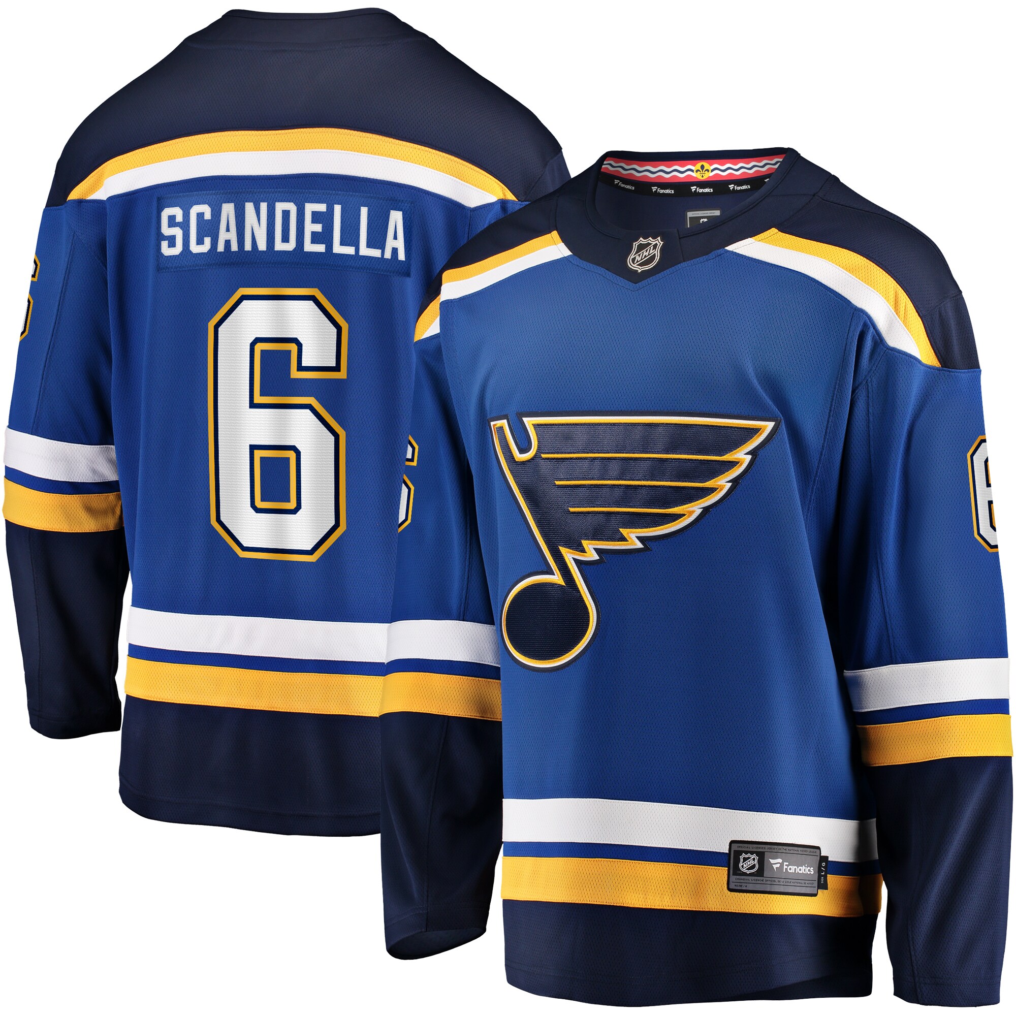 Men's St. Louis Blues Marco Scandella Blue Home Premier Breakaway Player Hockey Jersey - JS691 