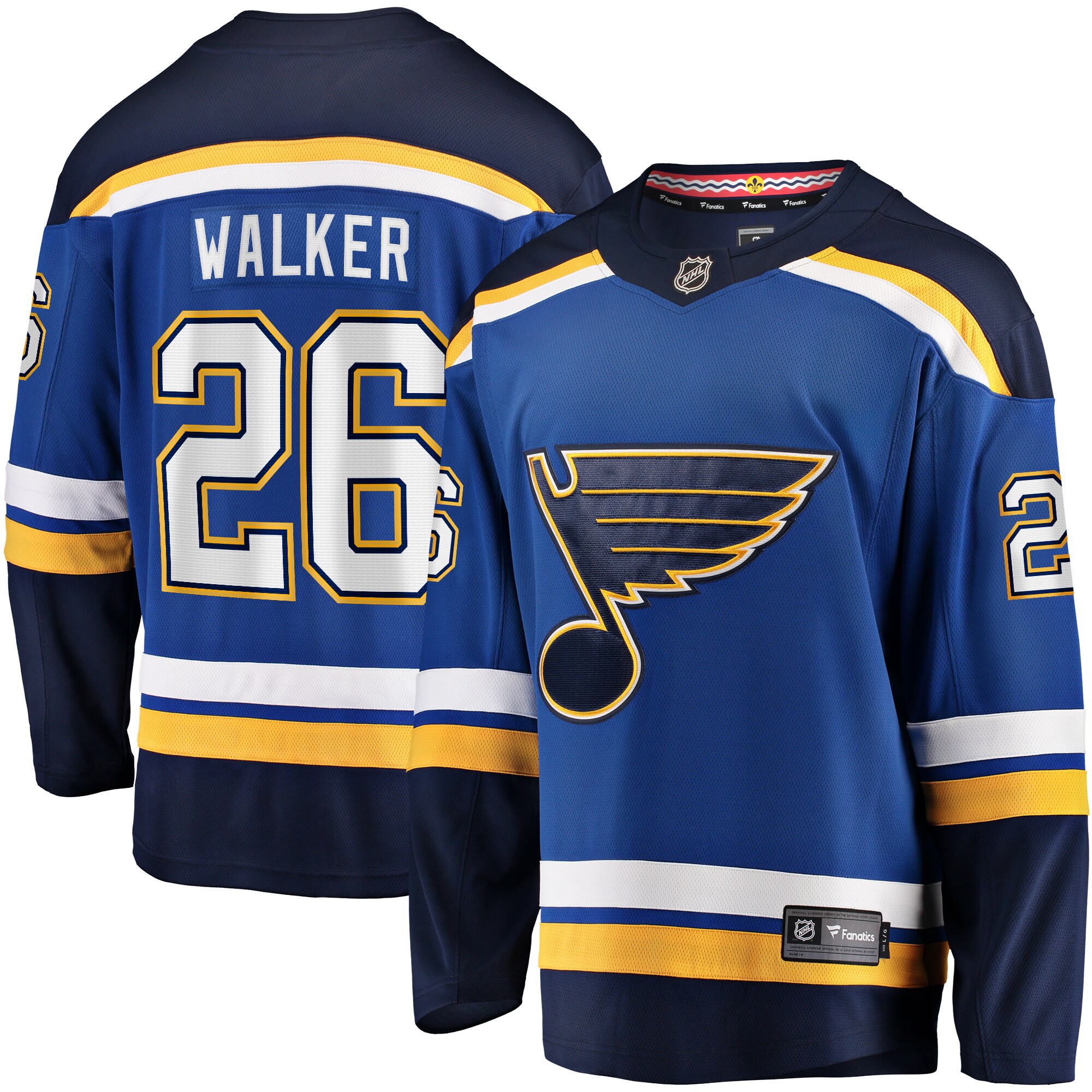 Men's St. Louis Blues Nathan Walker Blue Home Premier Breakaway Player Hockey Jersey - JS594 
