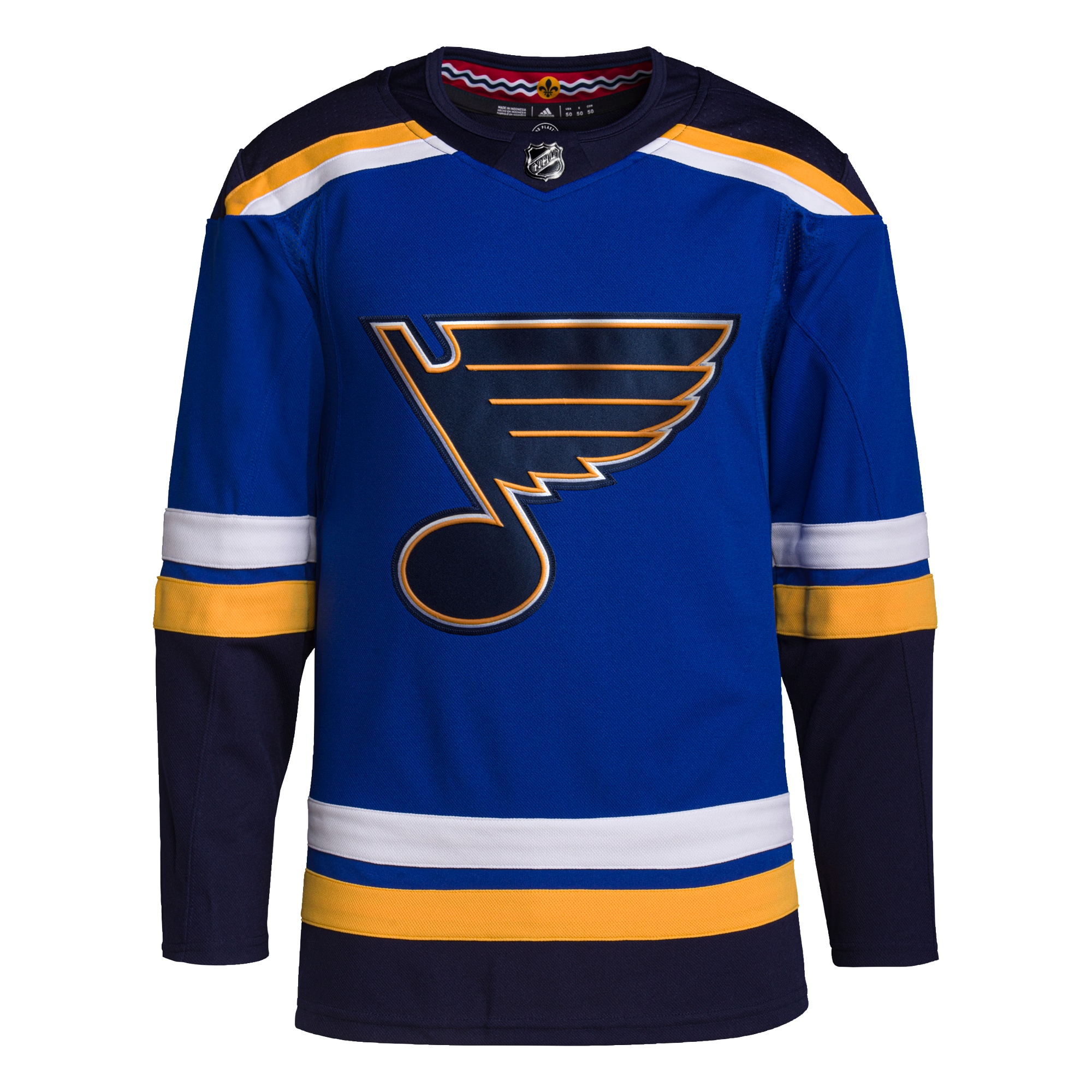Alternative view of Men's St. Louis Blues Royal Home Hockey Jersey - JS605 