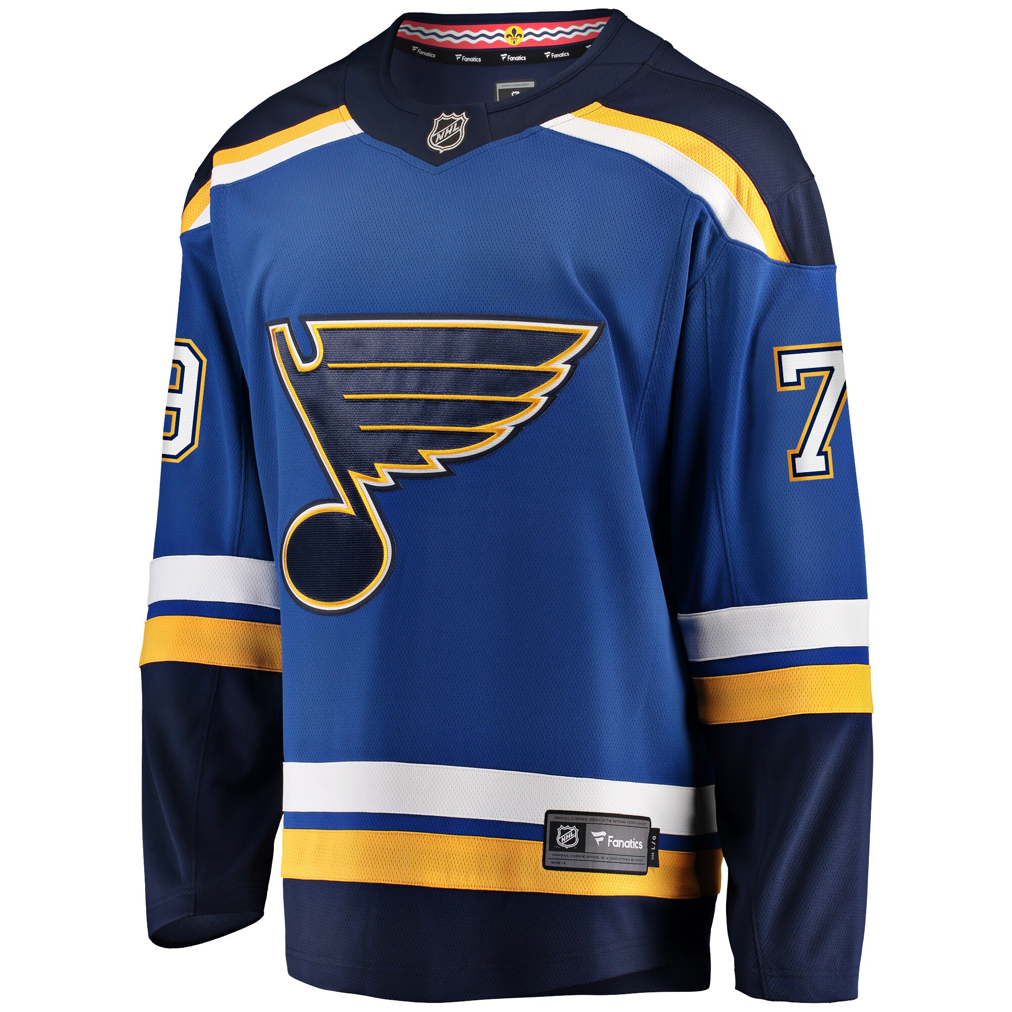 Alternative view of Men's St. Louis Blues Sammy Blais Blue Home Breakaway Hockey Jersey - JS956 