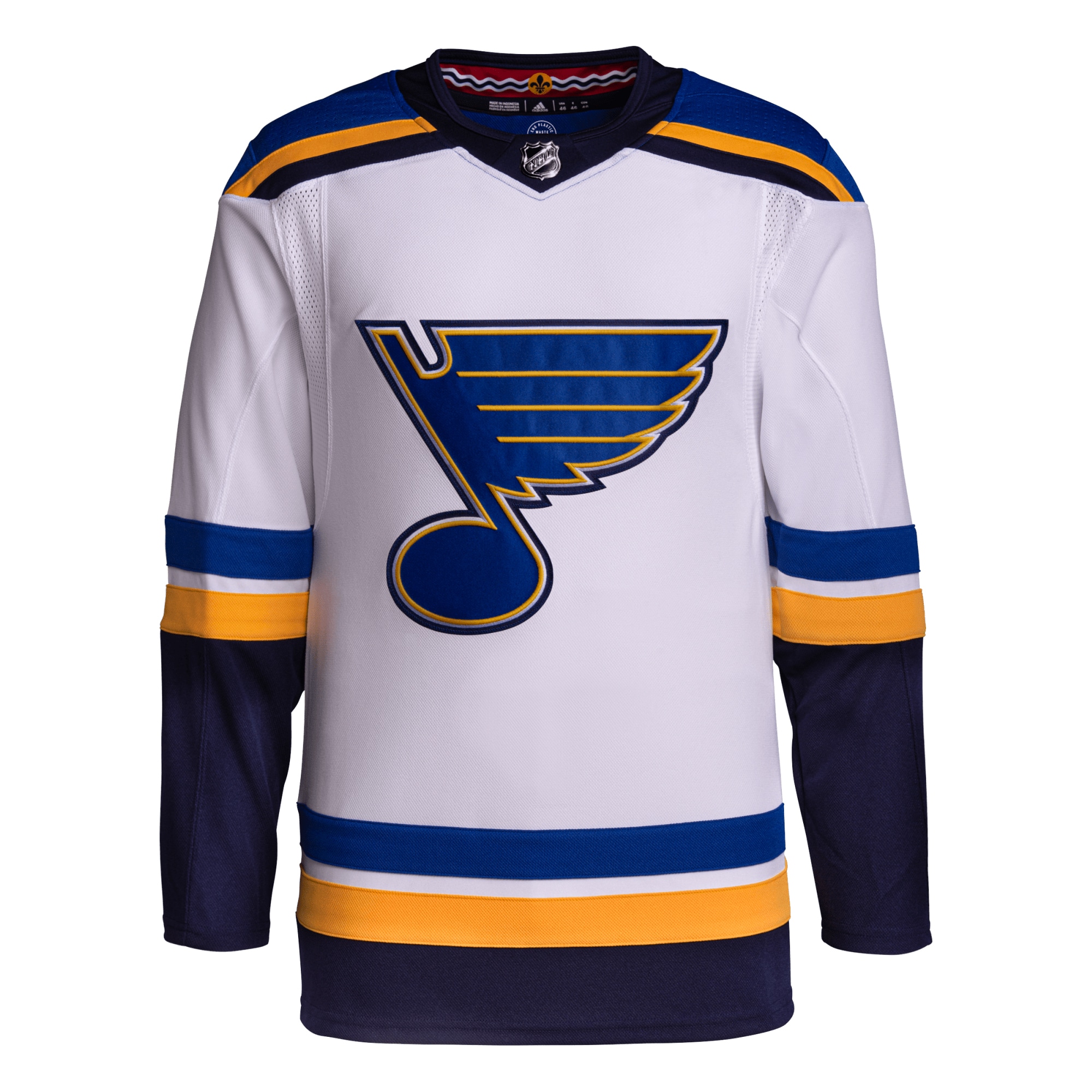 Alternative view of Men's St. Louis Blues White Away Primegreen Hockey Jersey - JS969 