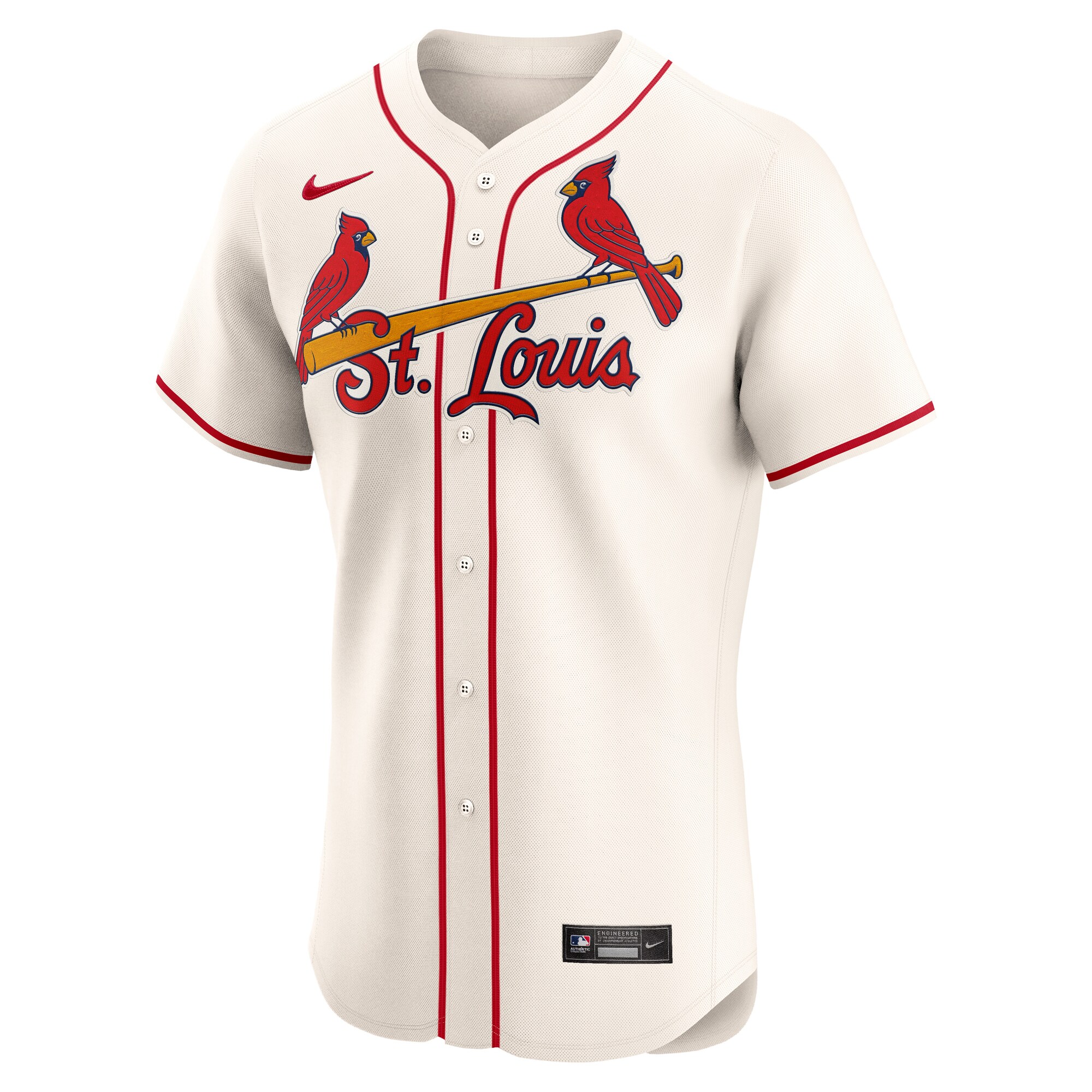 Alternative view of Men's St. Louis Cardinals Cream Alternate Elite Baseball Jersey 