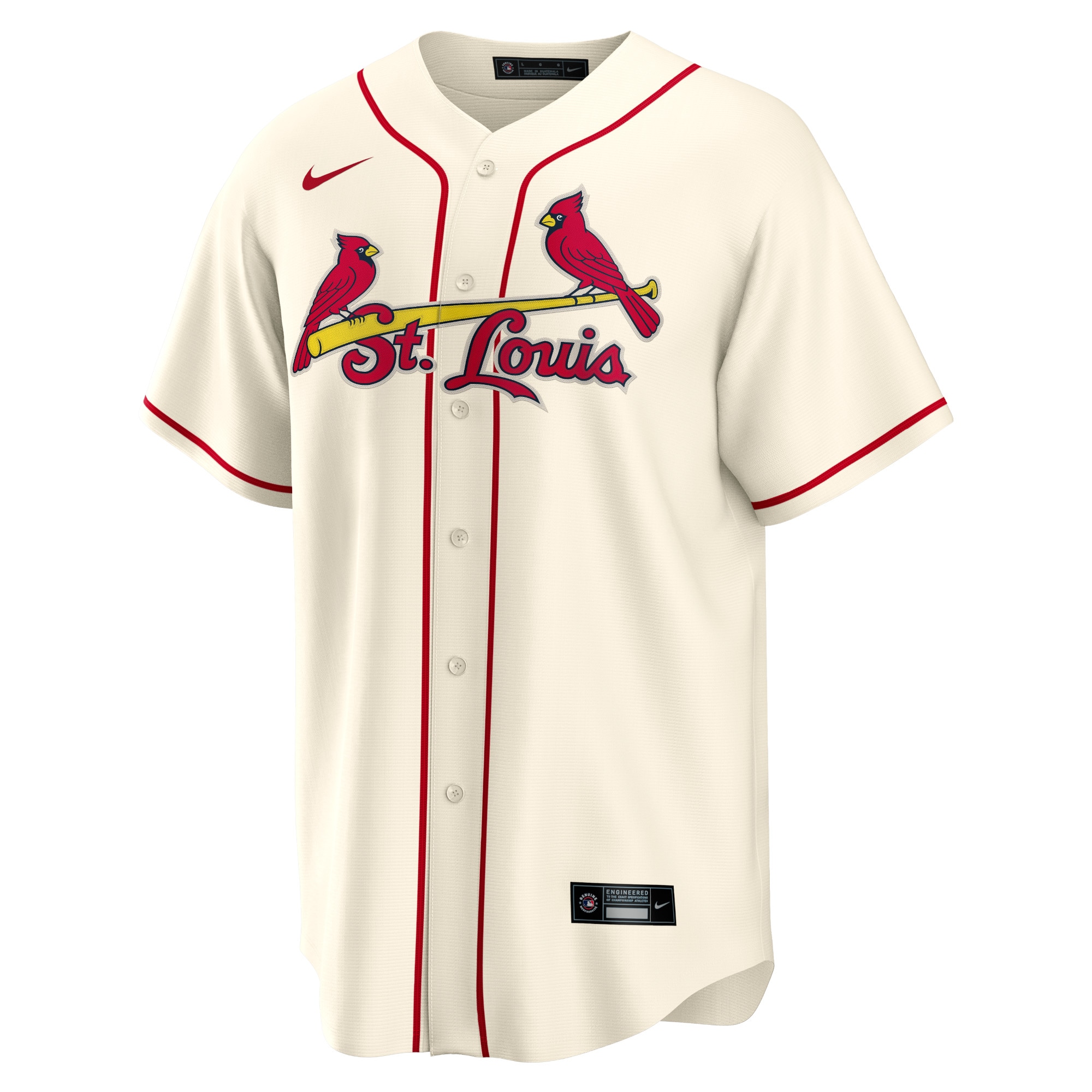 Alternative view of Men's St. Louis Cardinals Nolan Arenado Cream Alternate Official Player Baseball Jersey 