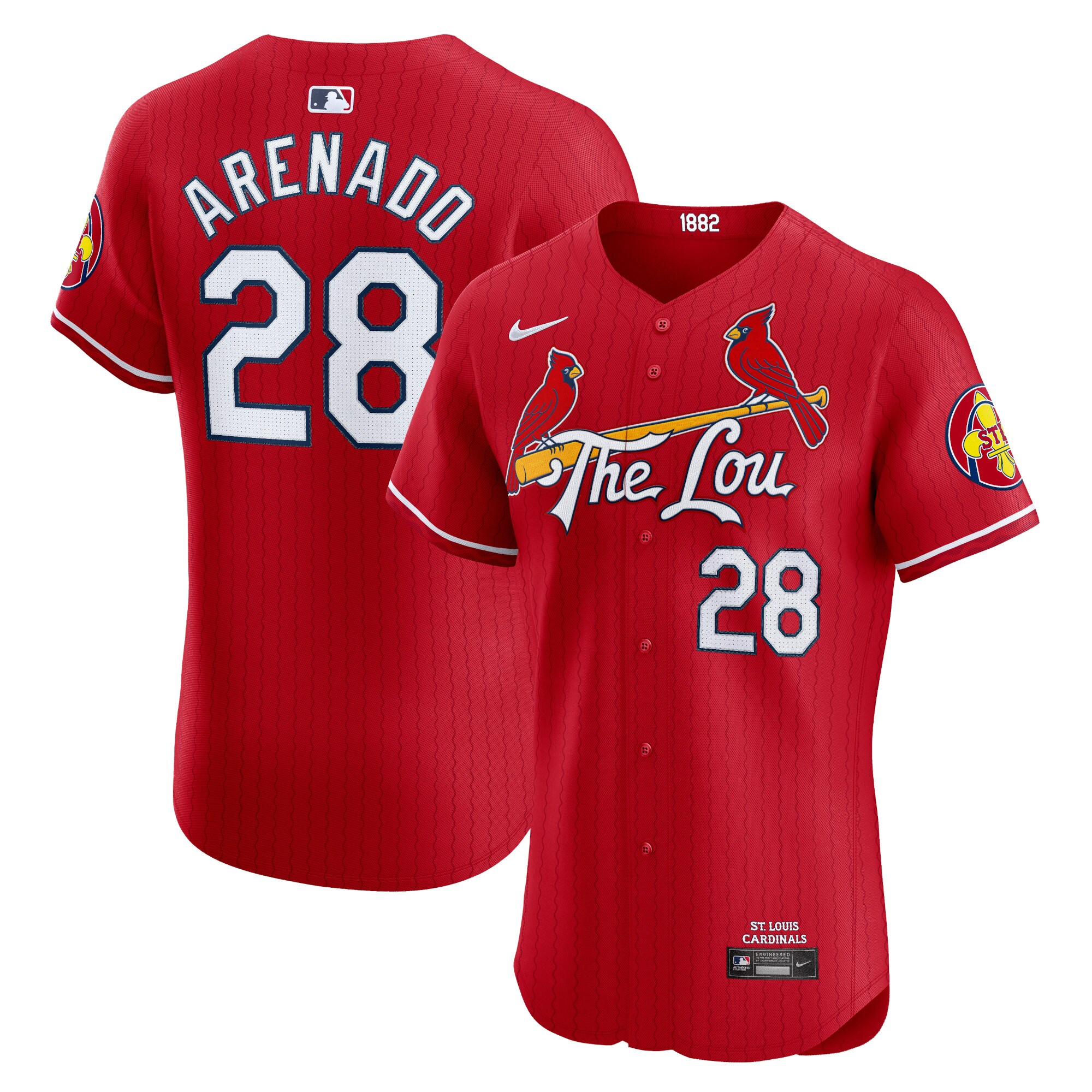 Men's St. Louis Cardinals Nolan Arenado Red 2024 City Connect Elite Player Baseball Jersey 