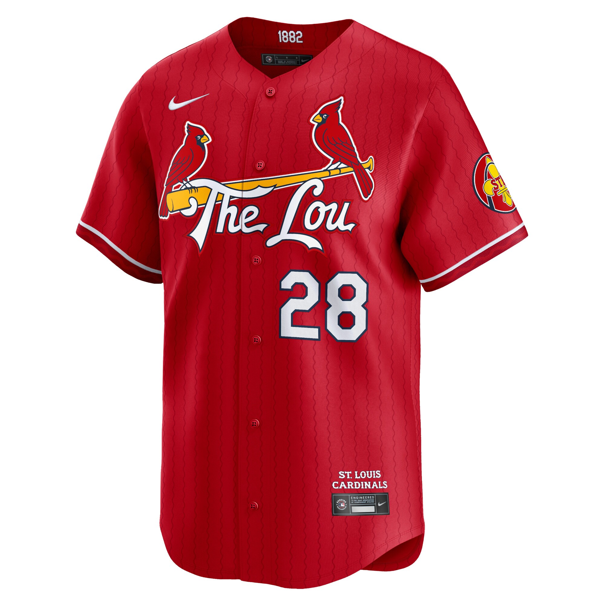 Alternative view of Men's St. Louis Cardinals Nolan Arenado Red 2024 City Connect Limited Player Baseball Jersey 