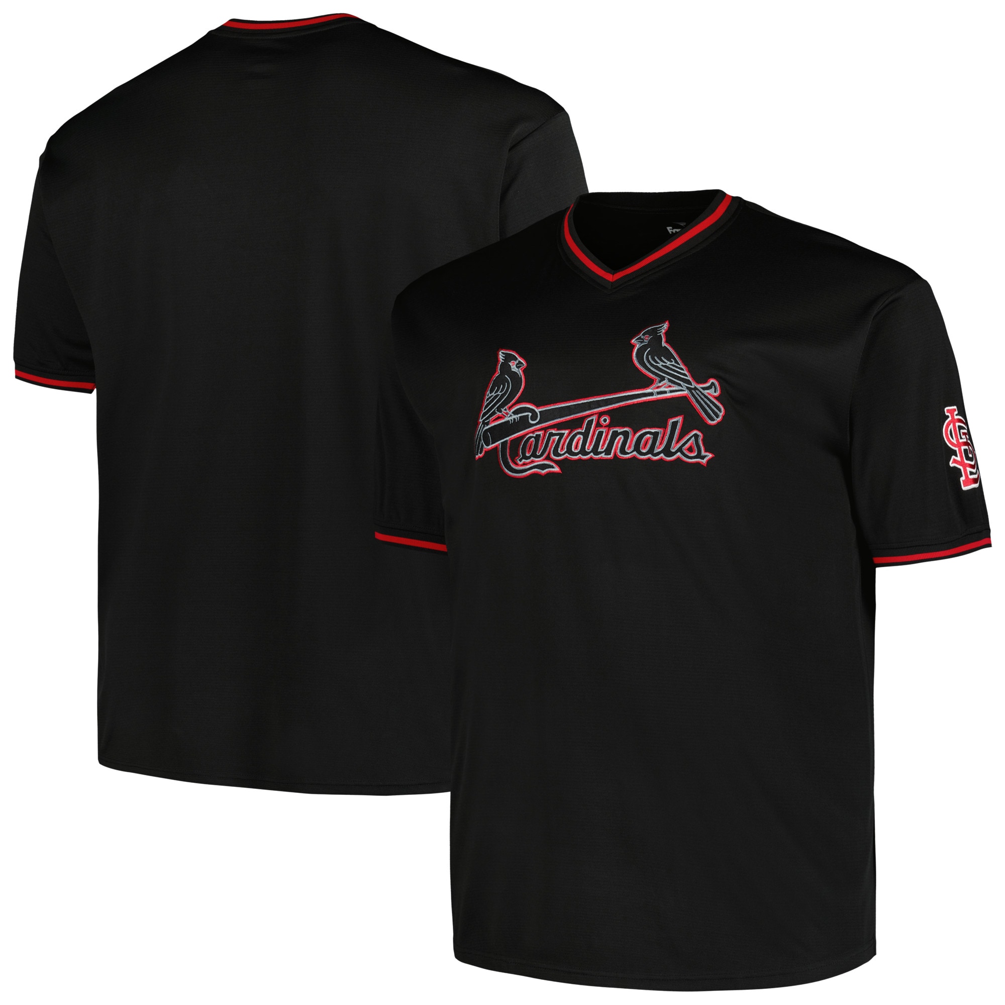Men's St. Louis Cardinals Profile Black Big & Tall Pop Fashion Baseball Jersey 