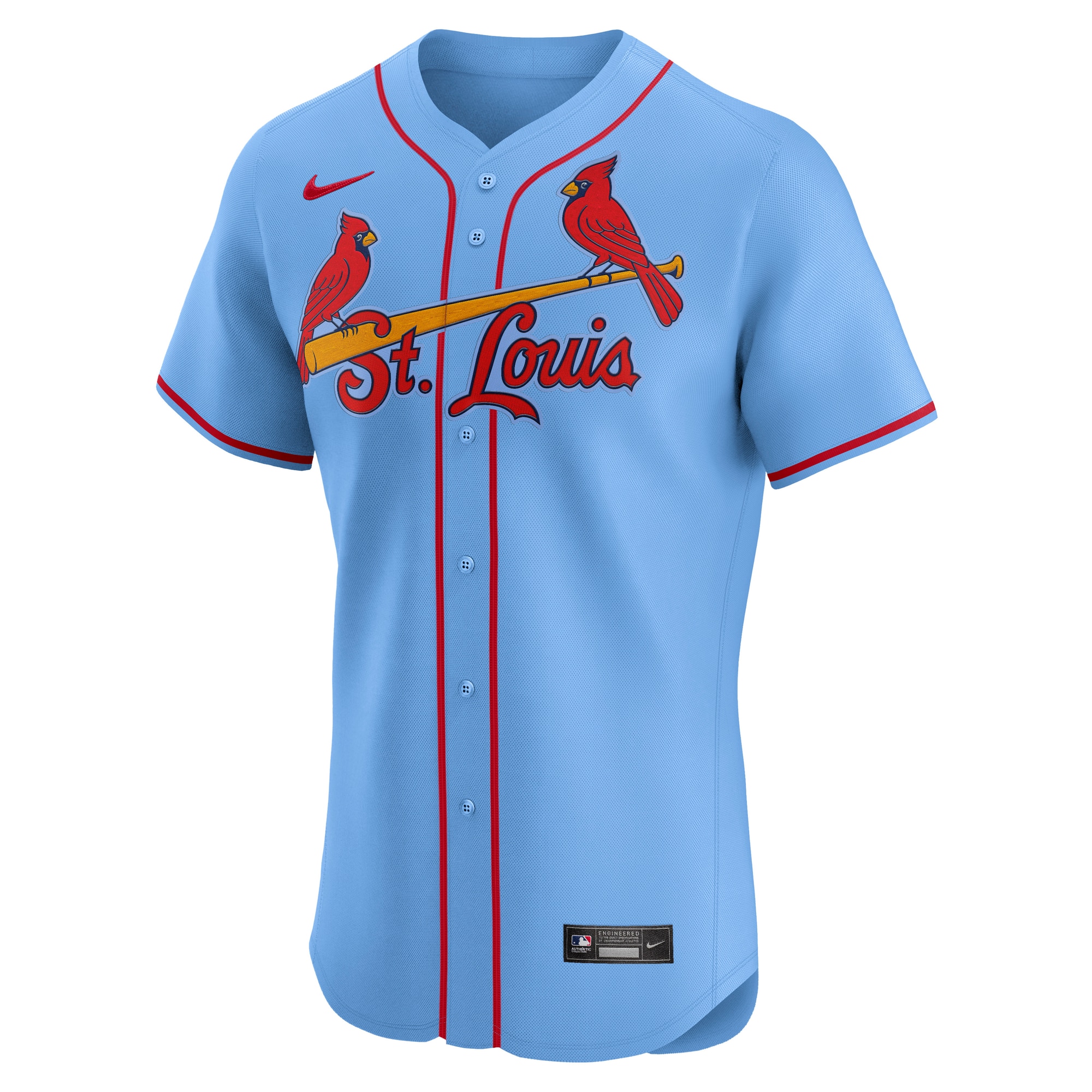 Alternative view of Men's St. Louis Cardinals Royal Home Elite Baseball Jersey 