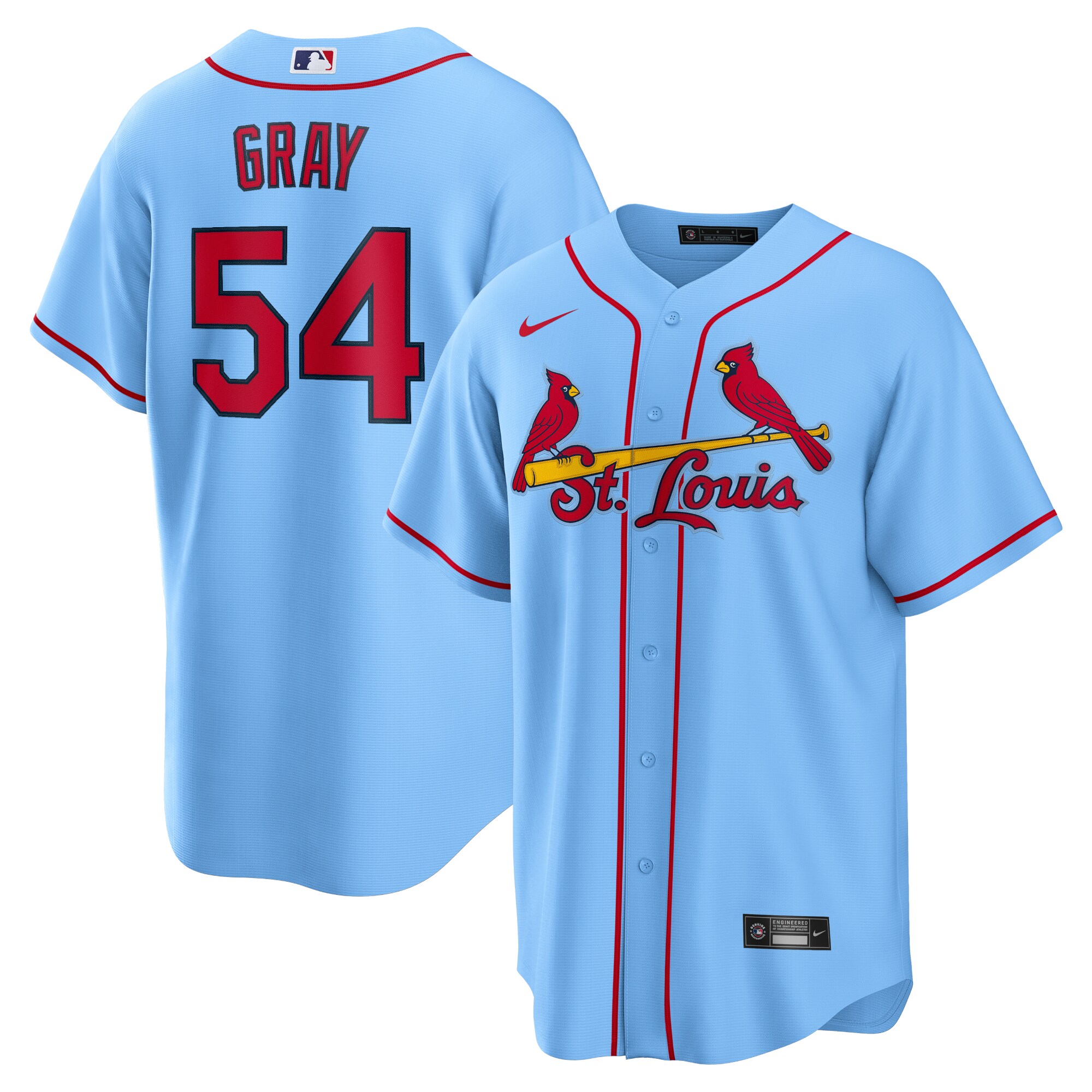 Men's St. Louis Cardinals Sonny Gray Light Blue Alternate Baseball Jersey 