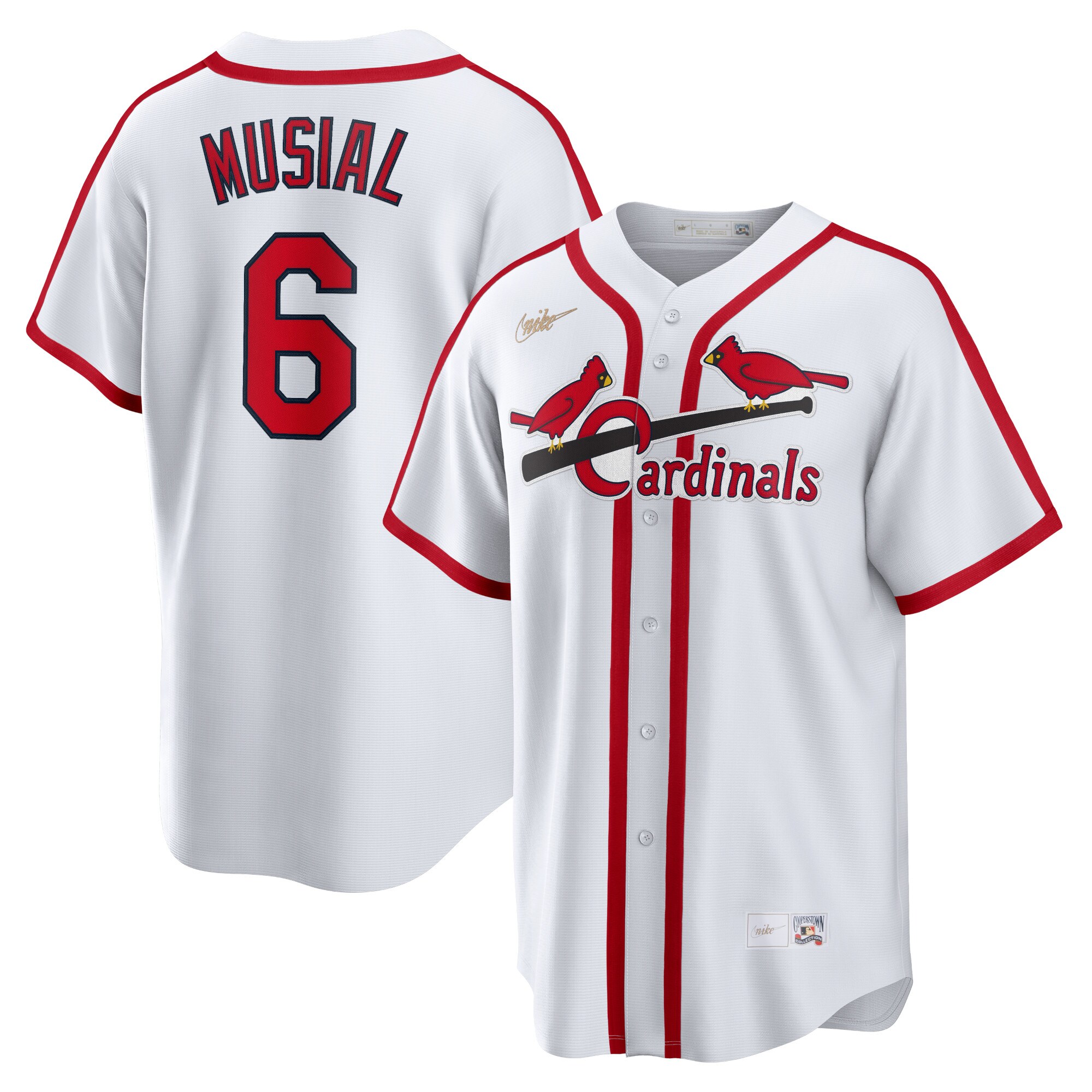 Men's St. Louis Cardinals Stan Musial White Home Cooperstown Collection Player Baseball Jersey 