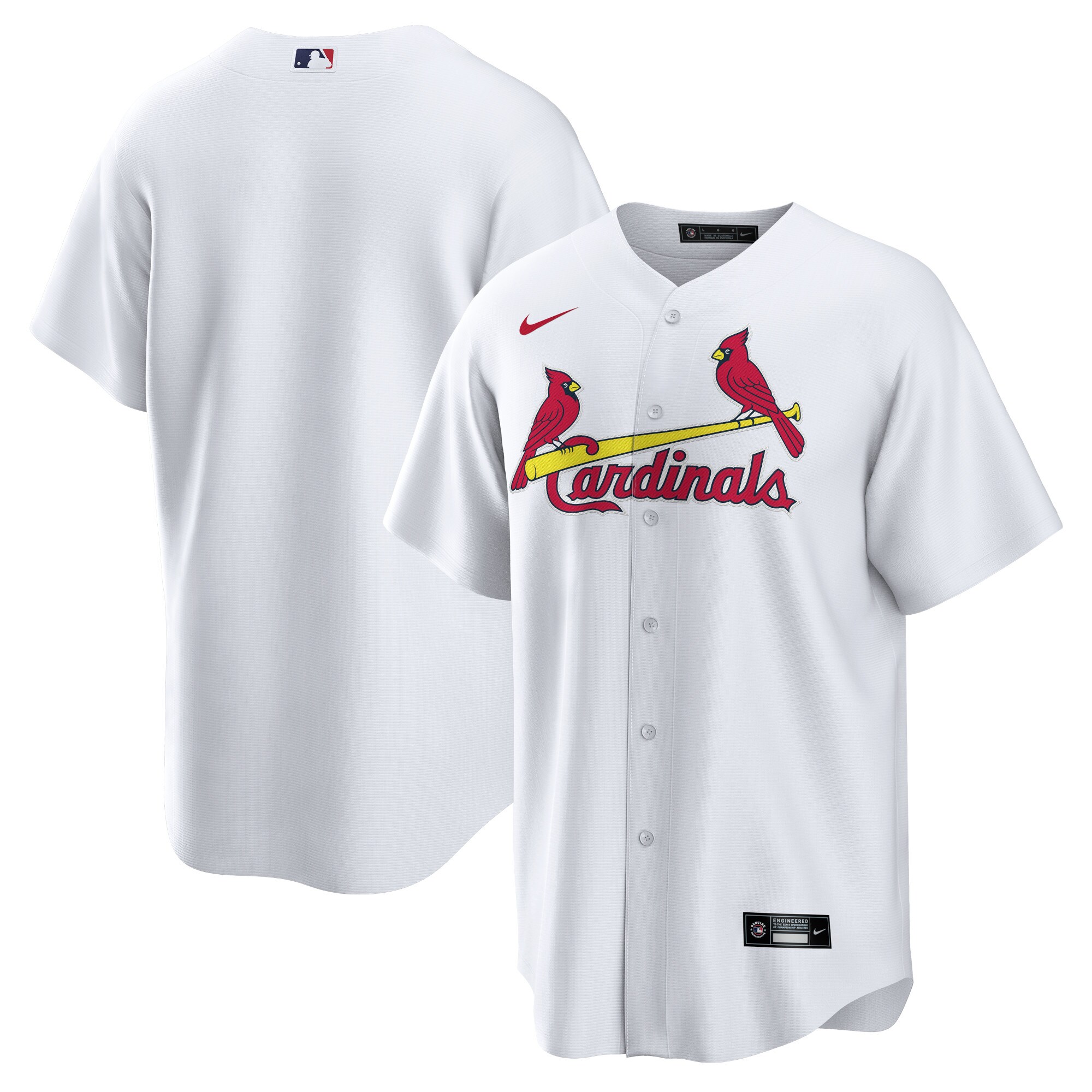 Men's St. Louis Cardinals White Home Blank Baseball Jersey 