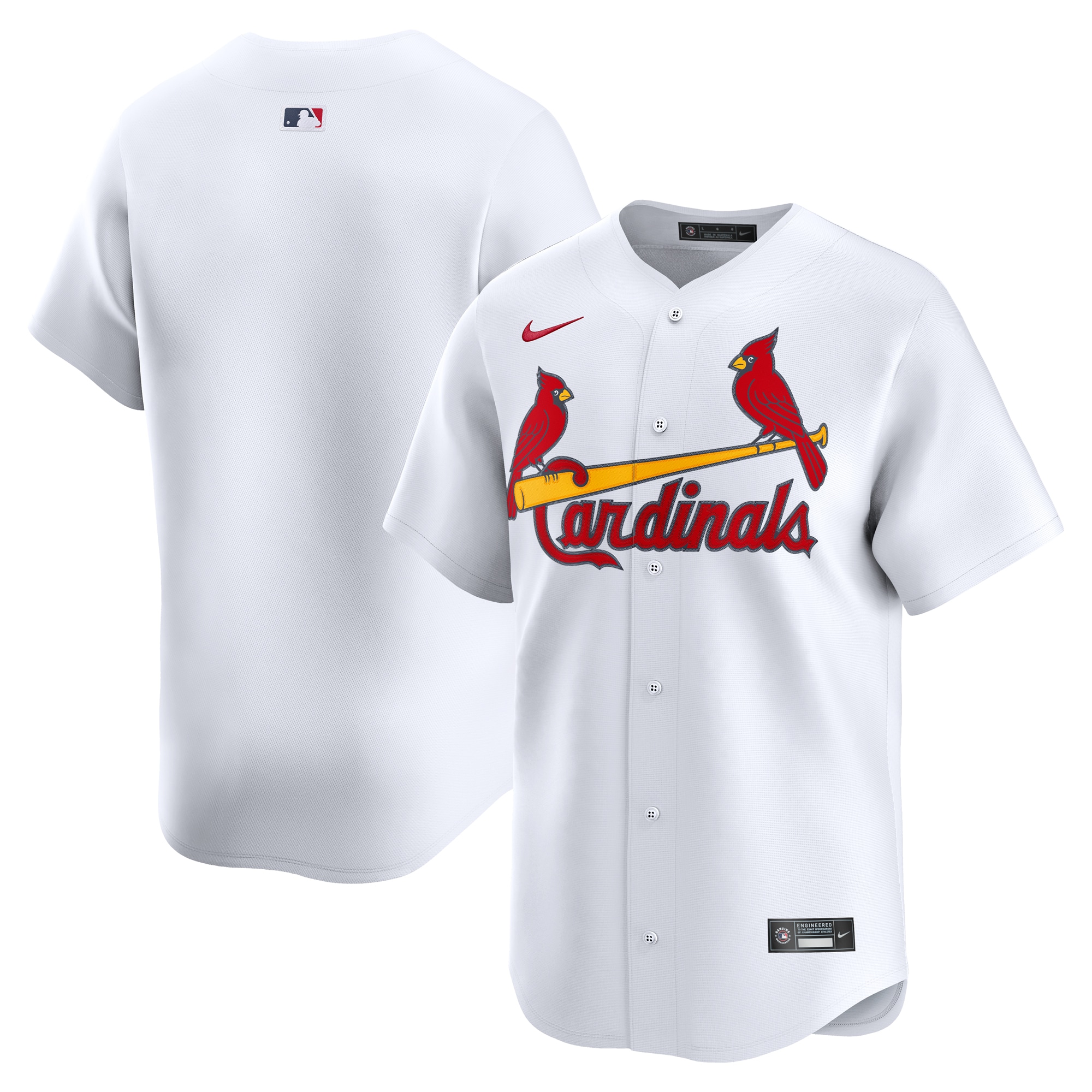 Men's St. Louis Cardinals White Home Limited Baseball Jersey 