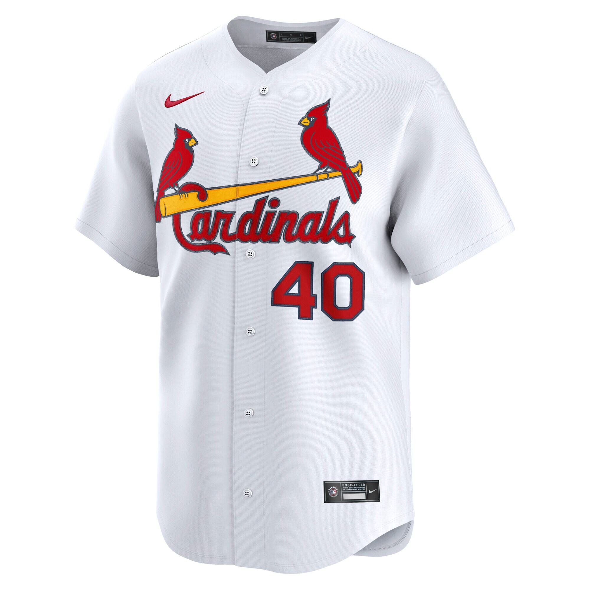 Alternative view of Men's St. Louis Cardinals Willson Contreras White Home Limited Player Baseball Jersey 