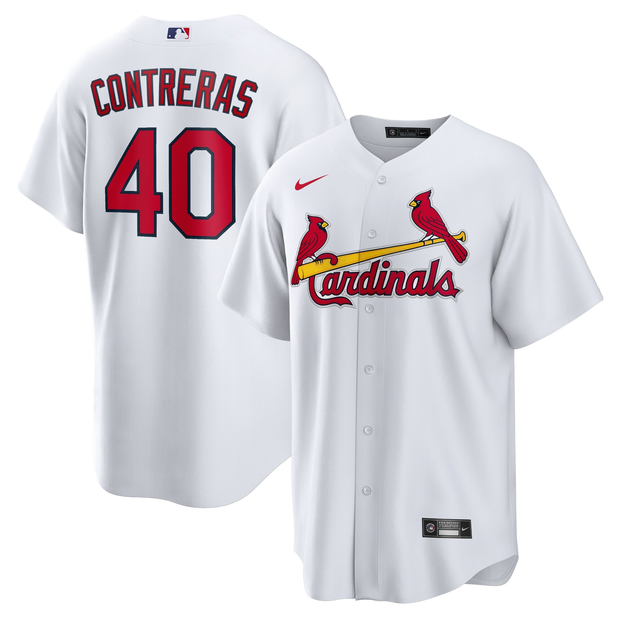 Men's St. Louis Cardinals Willson Contreras White Home Official Player Baseball Jersey 
