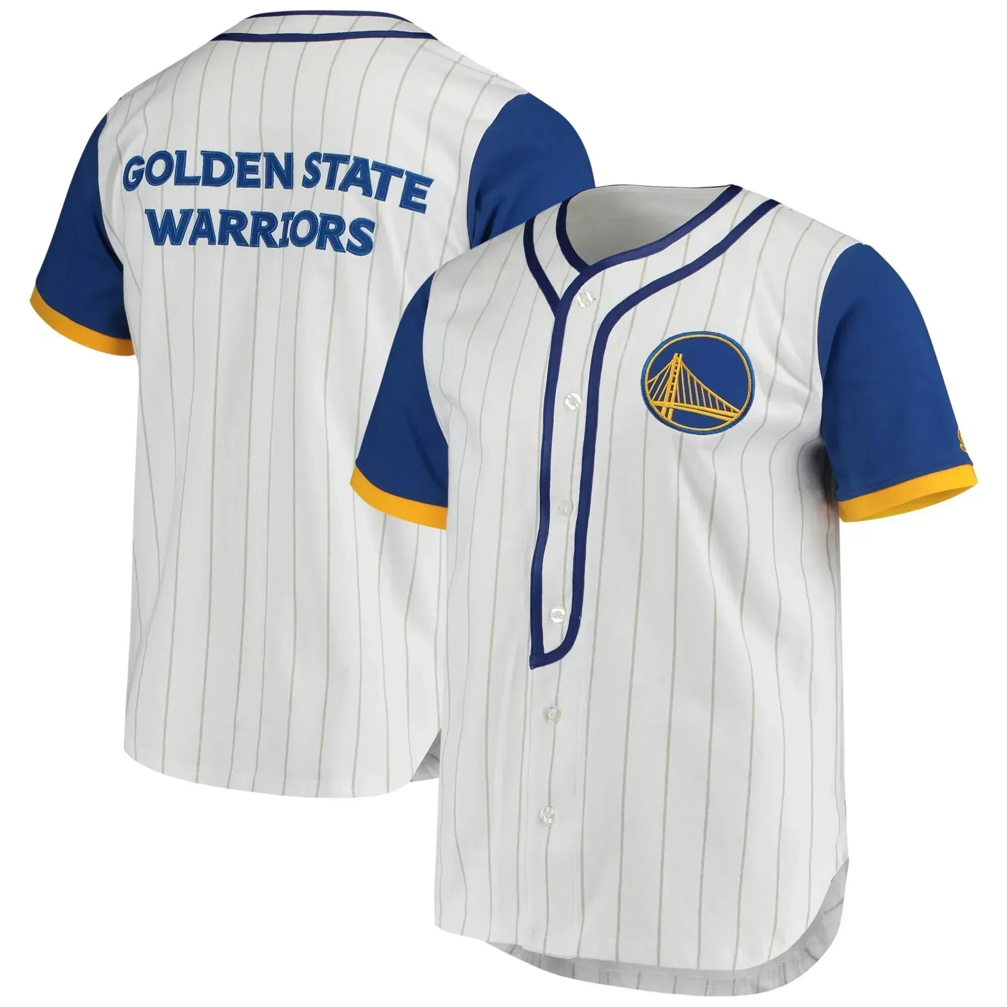 Men's Starter White Golden State Warriors Scout Baseball Fashion Basketball Jersey - JS833 