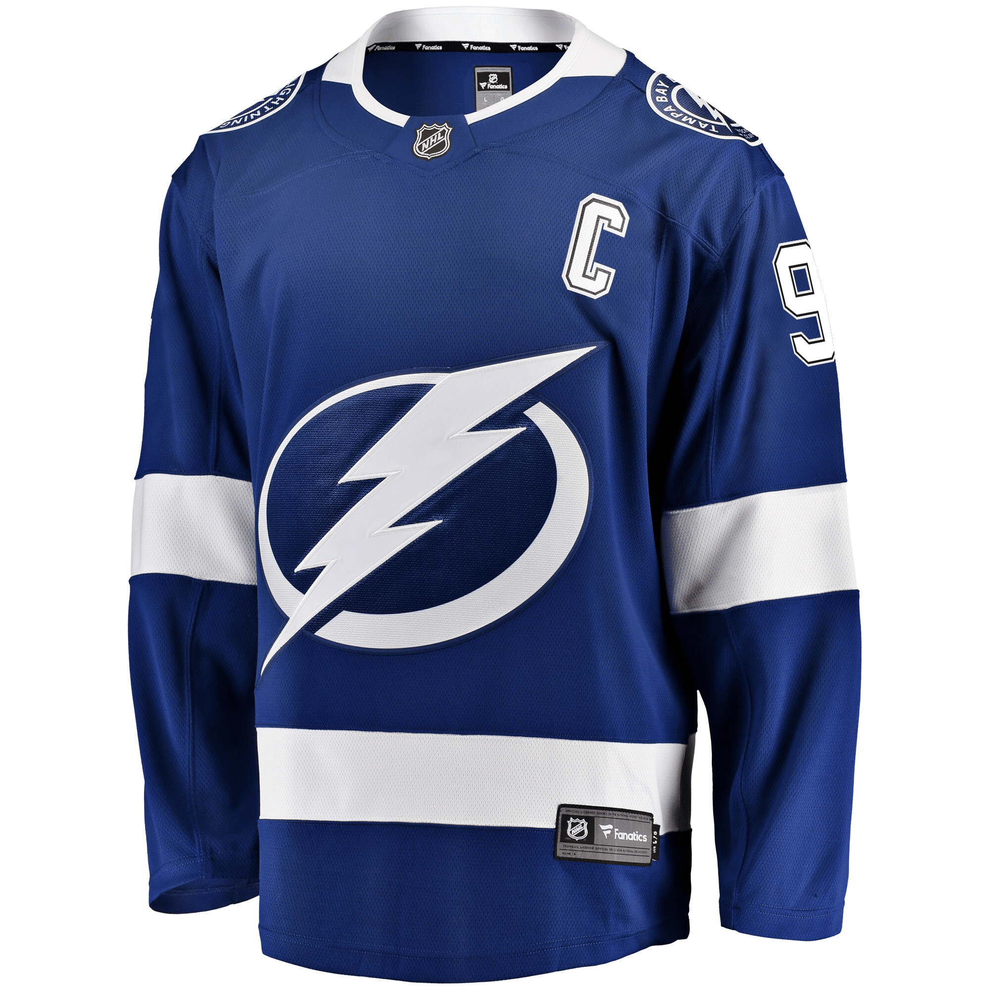 Alternative view of Men's Steven Stamkos Blue Tampa Bay Lightning Breakaway Player Hockey Jersey Hockey Jersey - JS907 