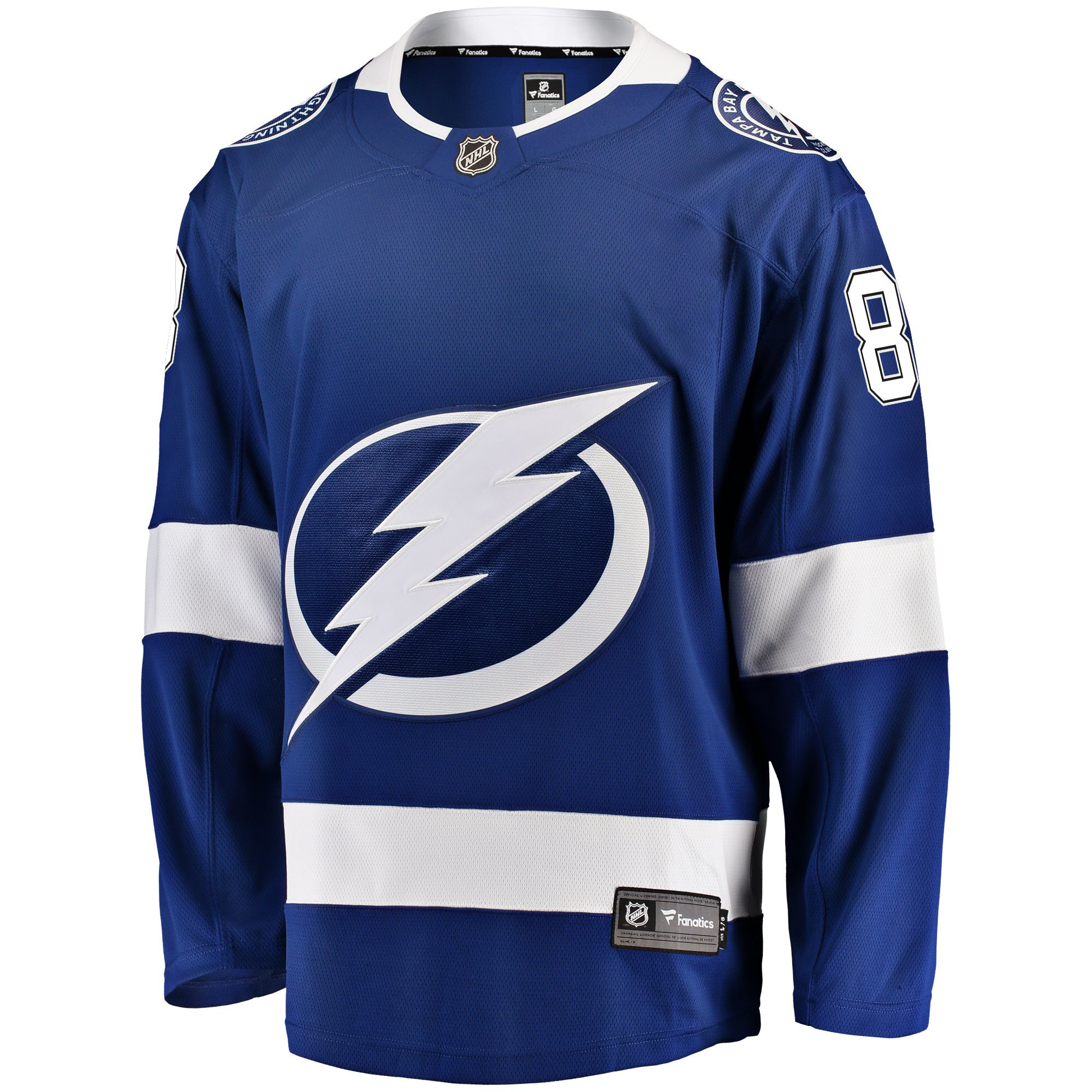 Alternative view of Men's Tampa Bay Lightning Andrei Vasilevskiy Blue Home Premier Breakaway Player Hockey Jersey - JS628 