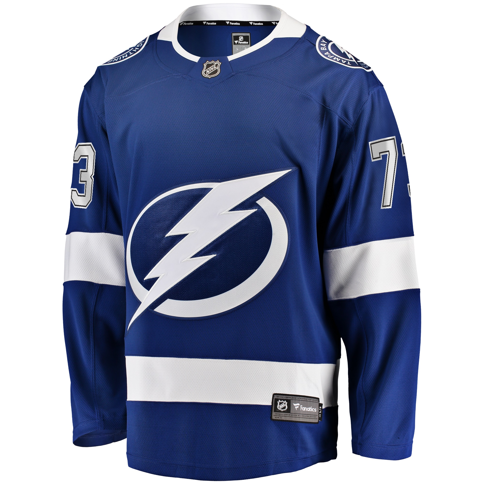 Alternative view of Men's Tampa Bay Lightning Conor Sheary Blue Home Breakaway Hockey Jersey - JS442 