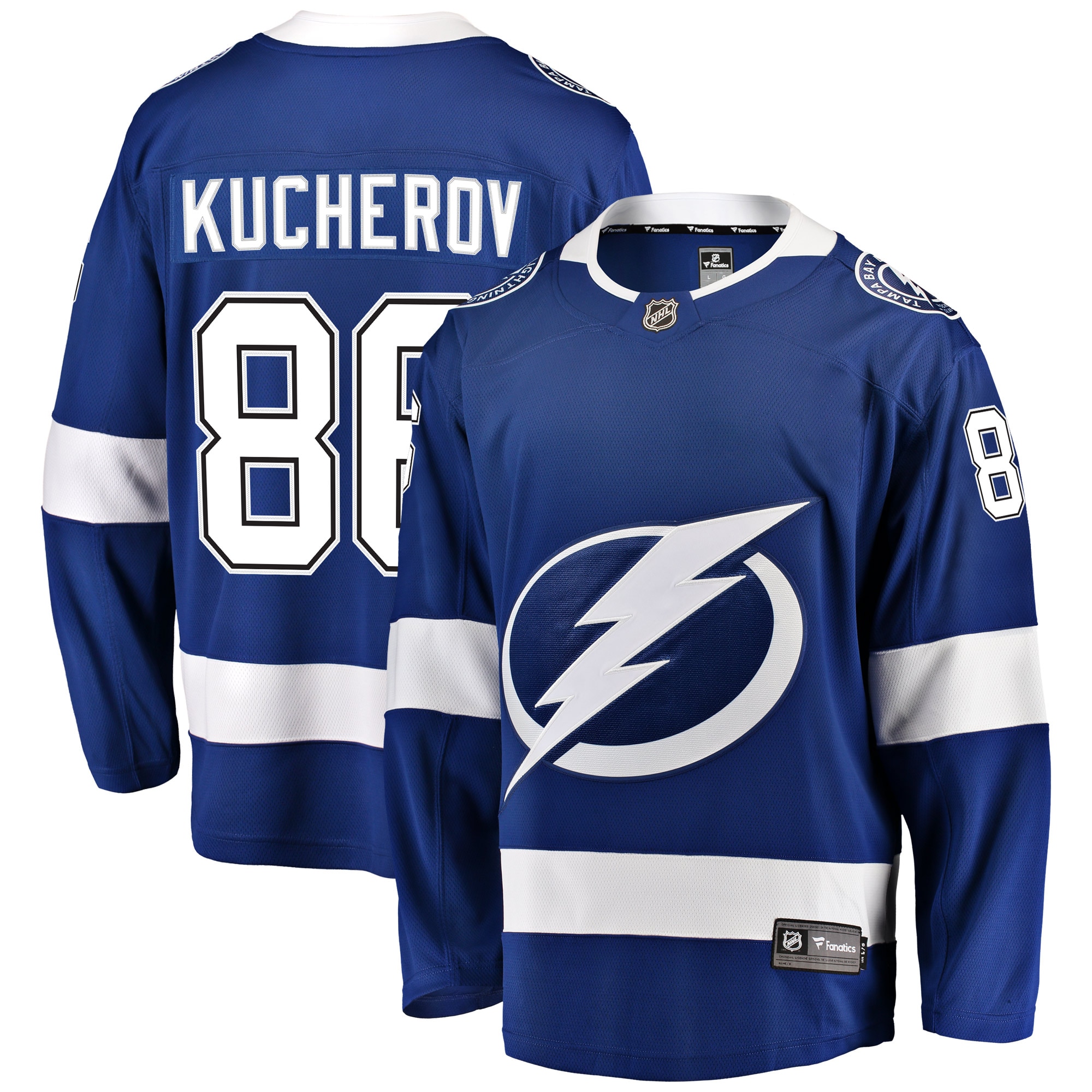 Men's Tampa Bay Lightning Nikita Kucherov Blue Home Breakaway Player Hockey Jersey - JS464 