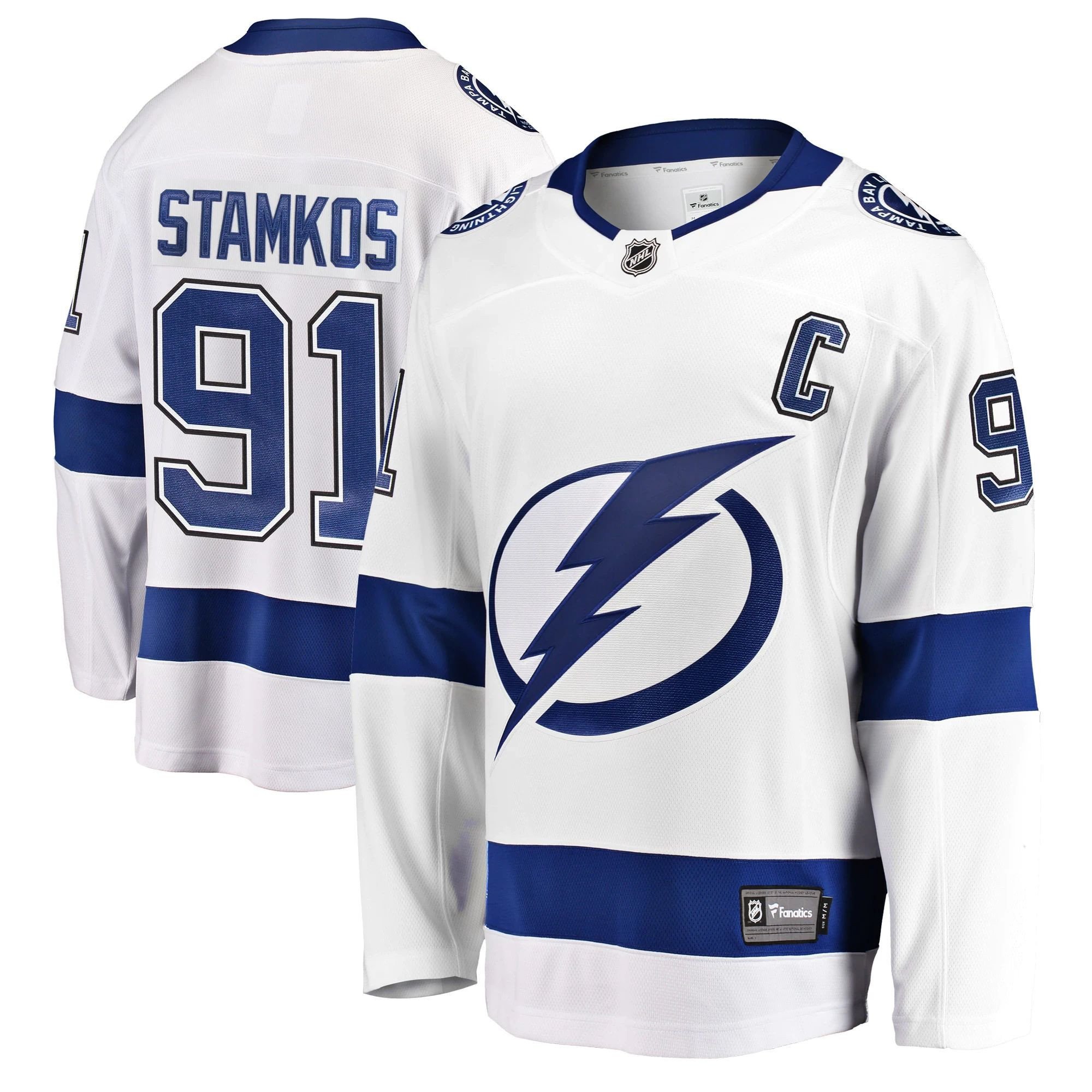 Men's Tampa Bay Lightning Steven Stamkos White Breakaway Player Hockey Jersey - JS421 