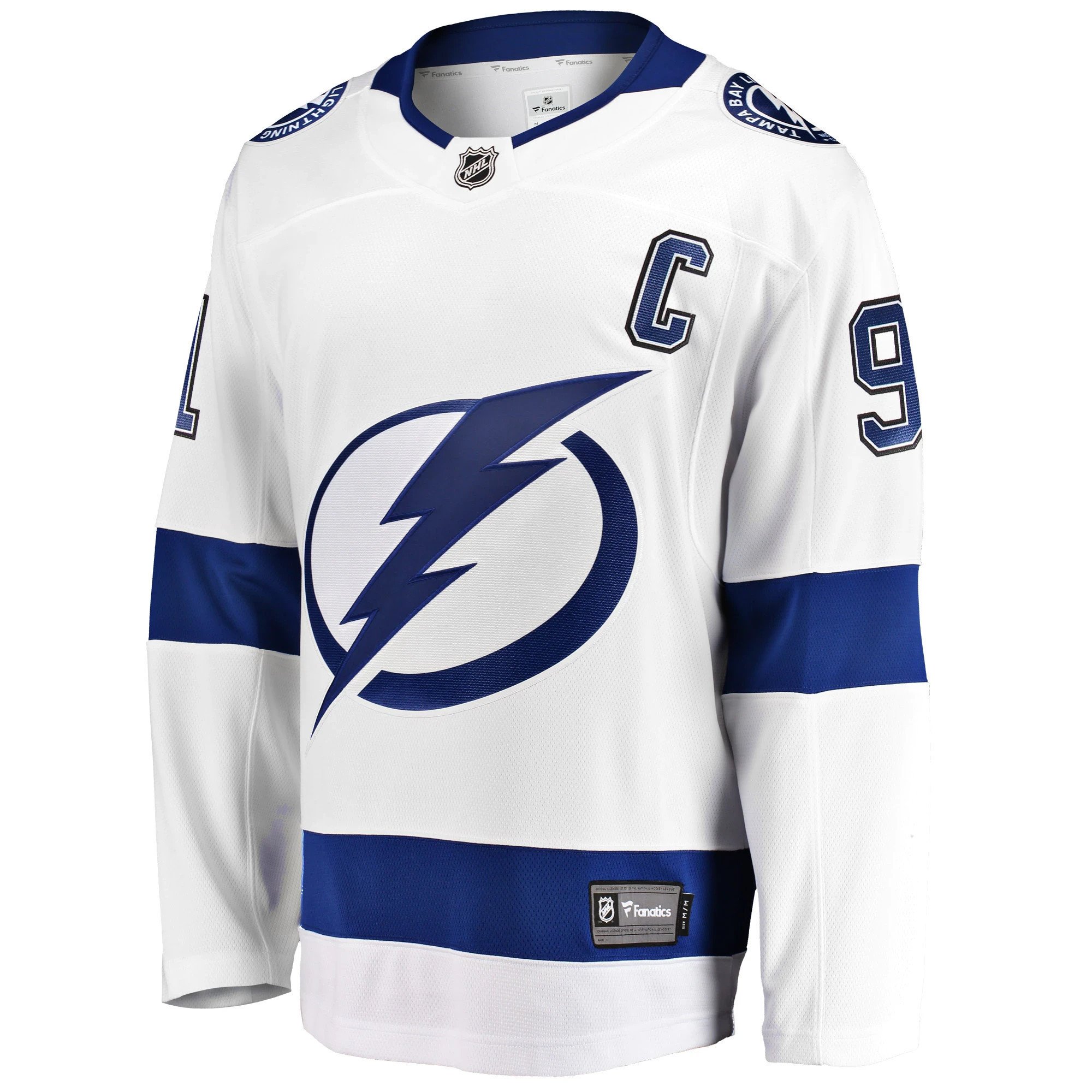Alternative view of Men's Tampa Bay Lightning Steven Stamkos White Breakaway Player Hockey Jersey - JS421 