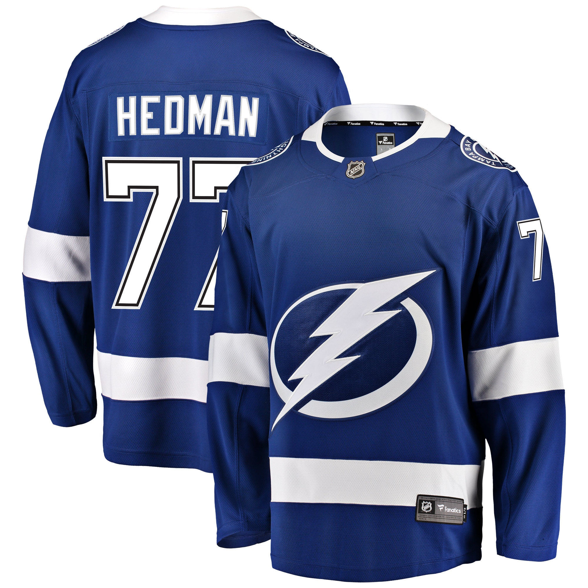 Men's Tampa Bay Lightning Victor Hedman Blue Home Breakaway Player Hockey Jersey - JS580 