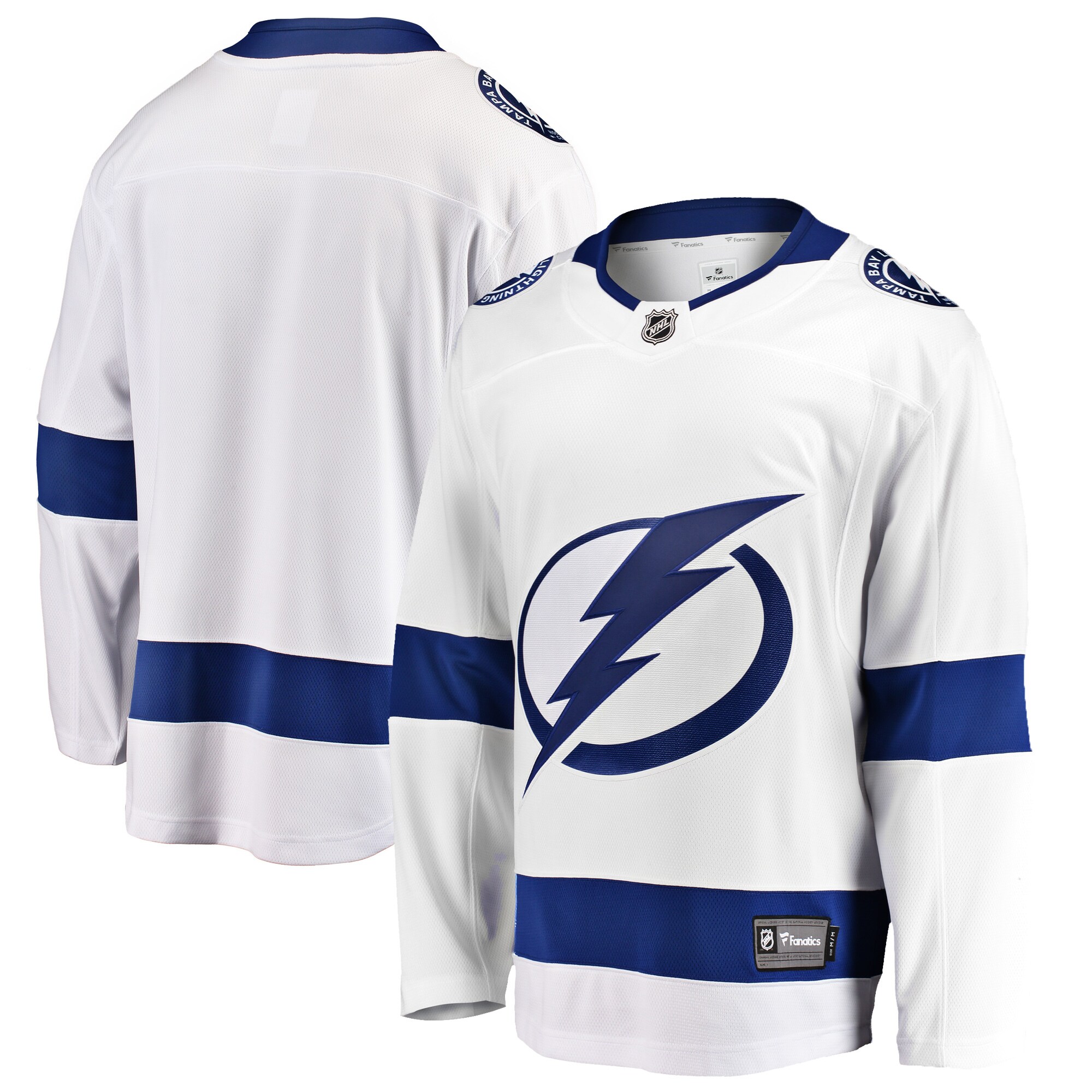 Men's Tampa Bay Lightning White Breakaway Away Hockey Jersey - JS284 