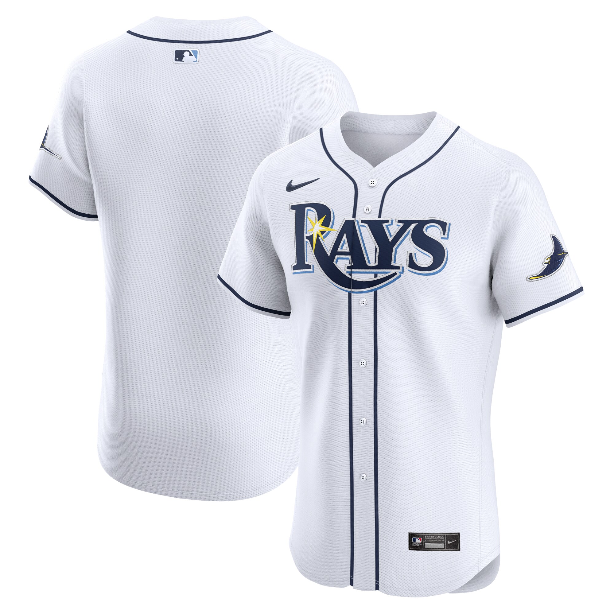 Men's Tampa Bay Rays White Home Elite Jersey - JS910 