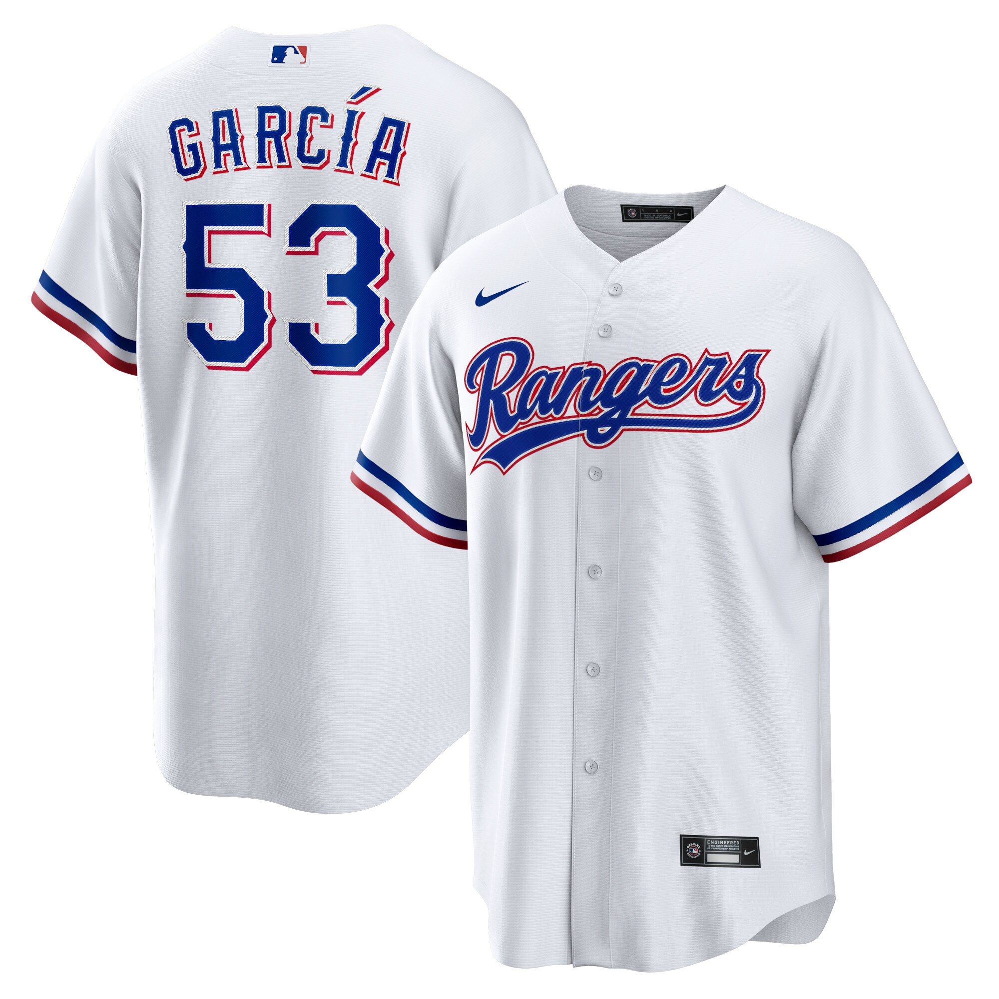 Men's Texas Rangers Adolis Garcia White Home Baseball Jersey - JS322 