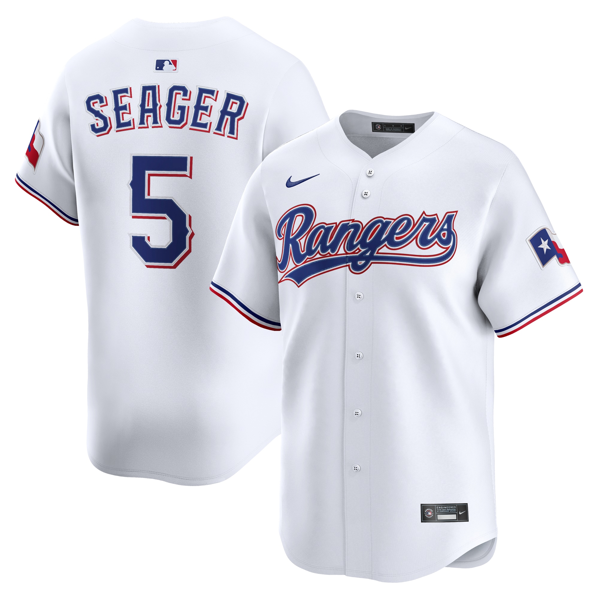 Men's Texas Rangers Corey Seager White Alternate Limited Player Baseball Jersey - JS485 