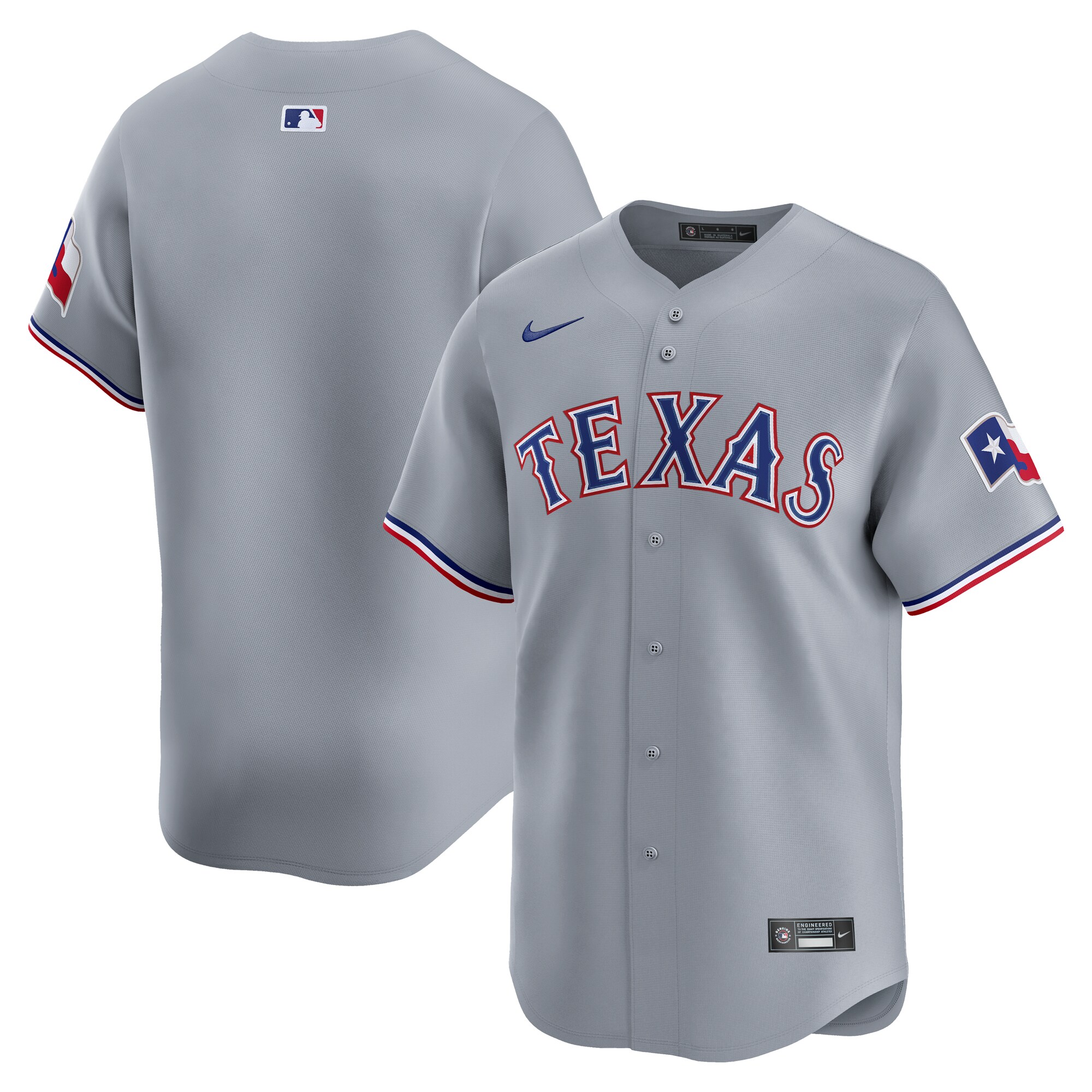 Men's Texas Rangers Gray Road Limited Baseball Jersey - JS224 