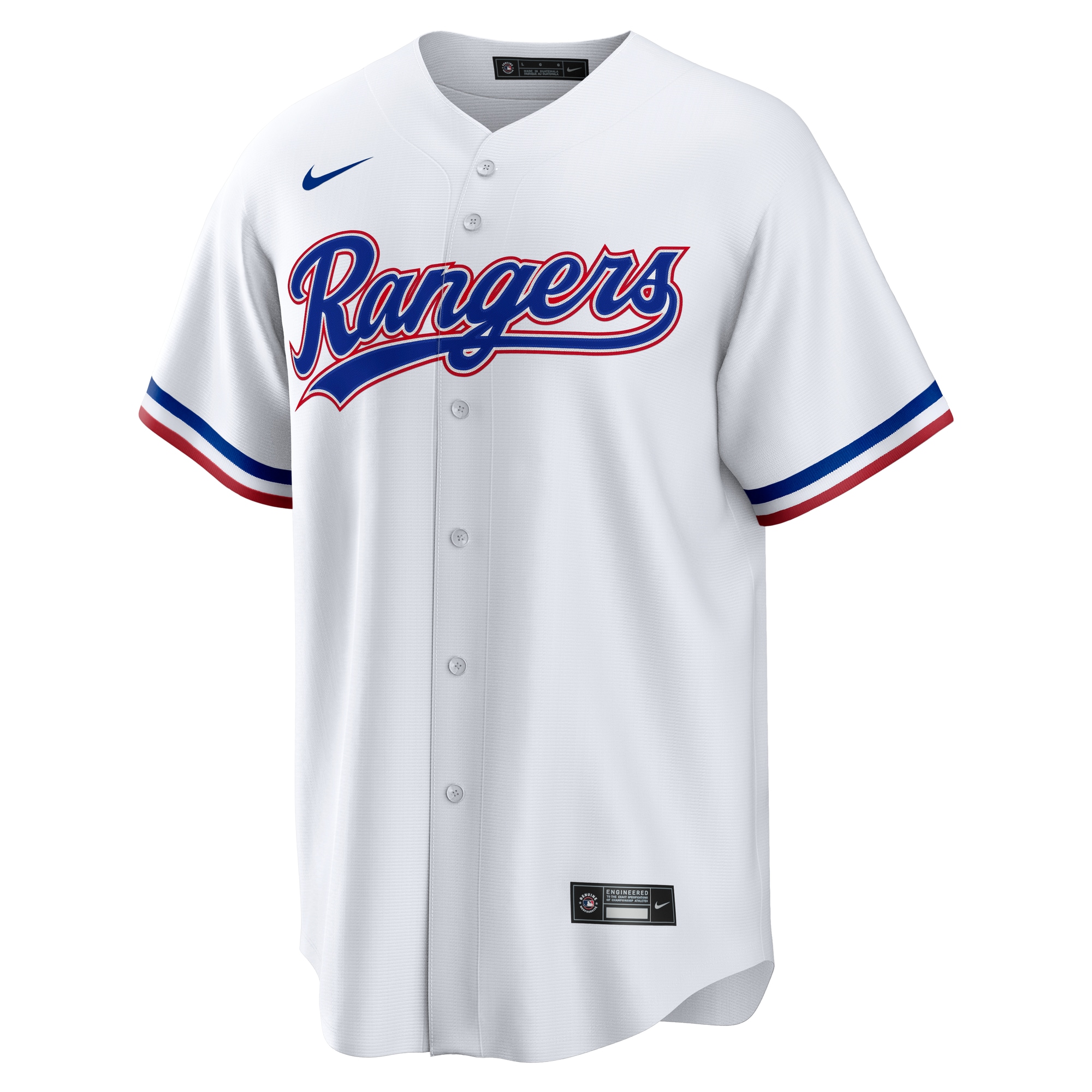 Alternative view of Men's Texas Rangers Joc Pederson White Home Baseball Jersey - JS304 