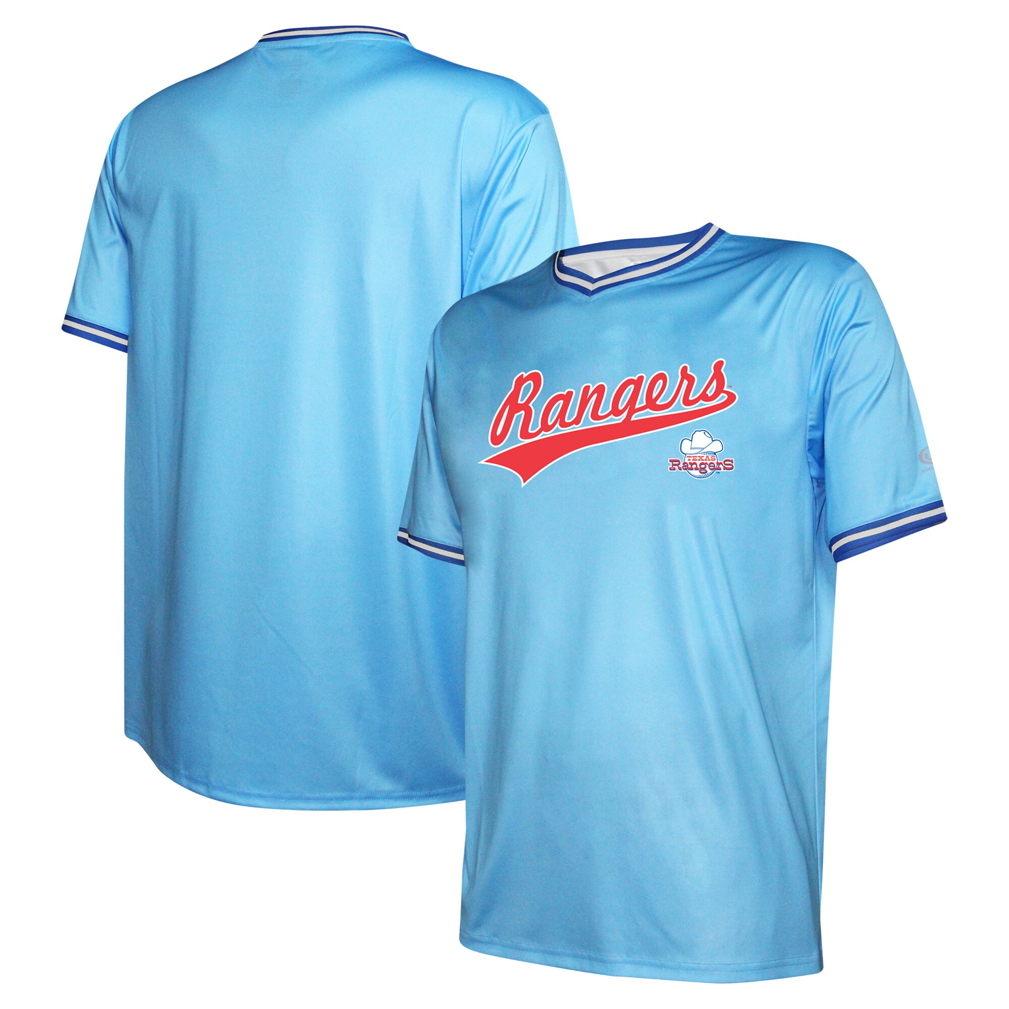 Men's Texas Rangers Stitches Light Blue Cooperstown Collection Team Baseball Jersey - JS945 