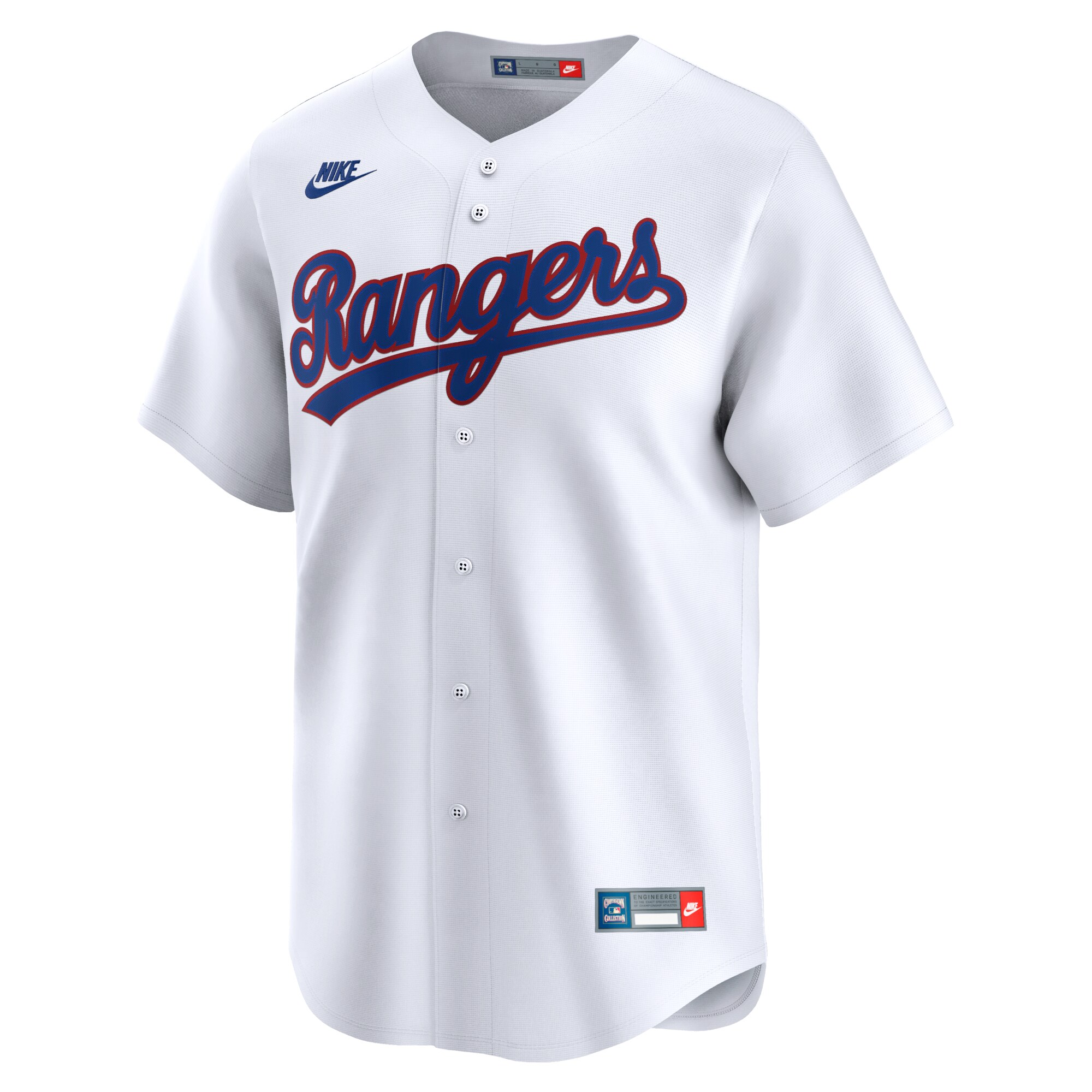Alternative view of Men's Texas Rangers White Cooperstown Collection Limited Baseball Jersey - JS146 