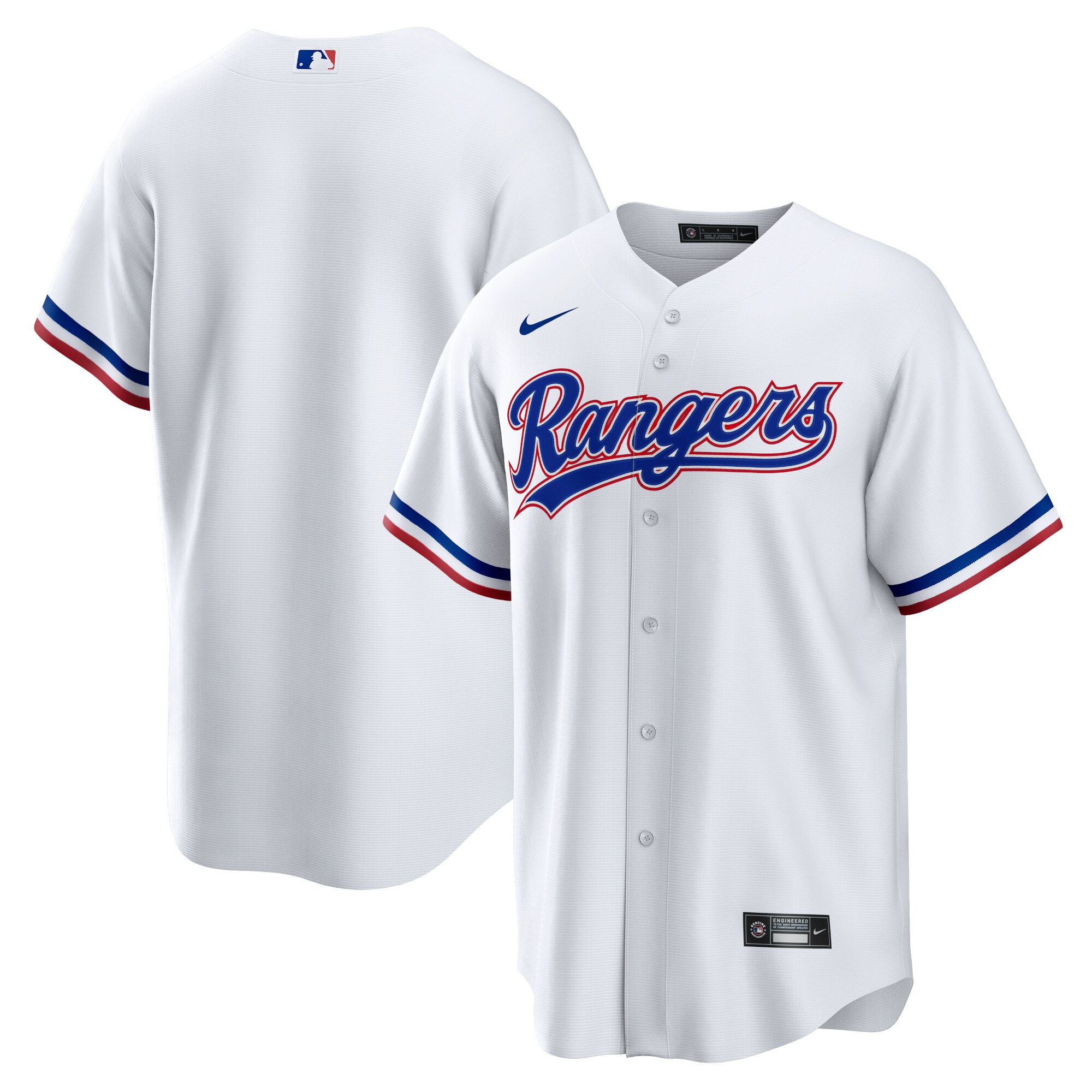 Men's Texas Rangers White Home Blank Baseball Jersey - JS959 
