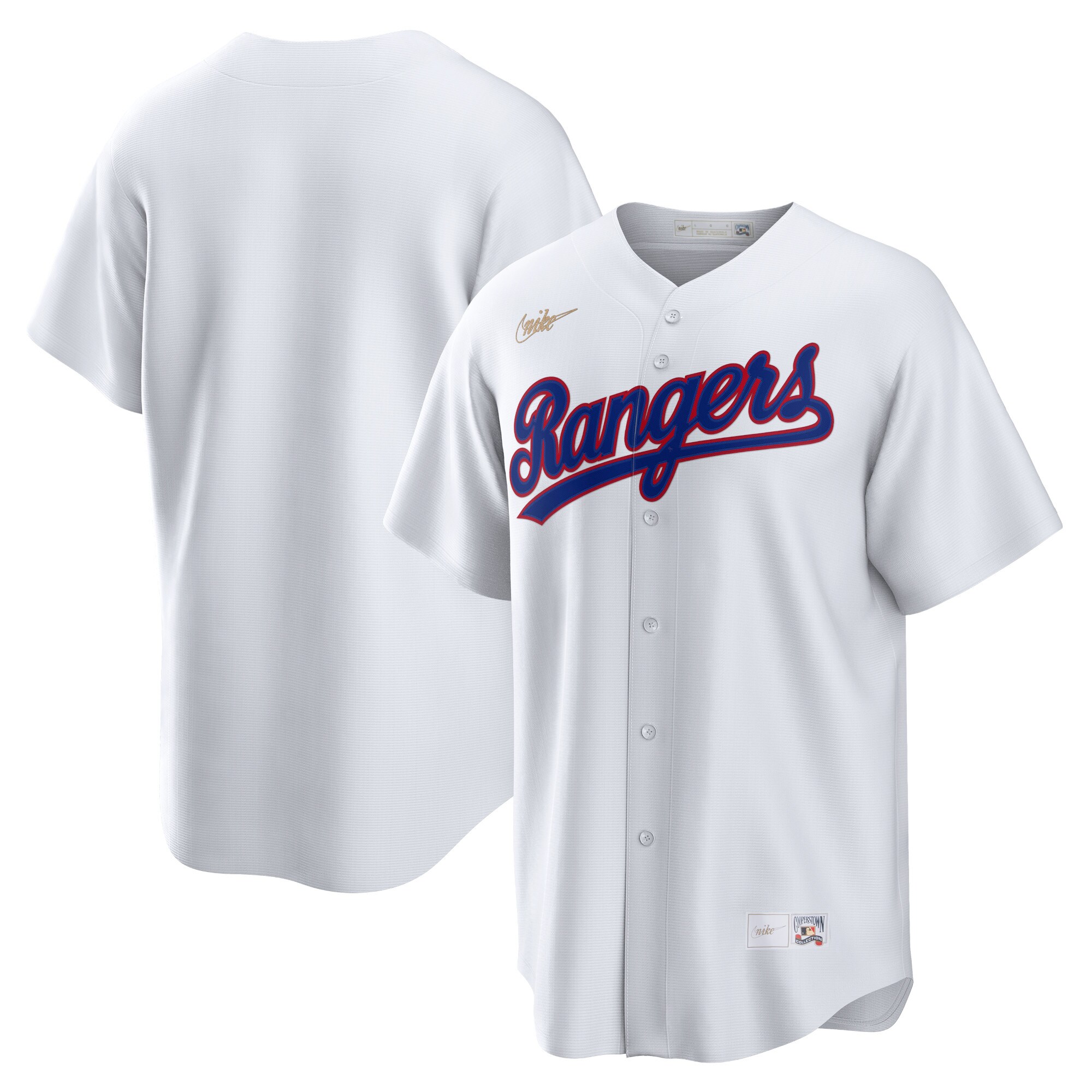 Men's Texas Rangers White Home Cooperstown Collection Team Baseball Jersey - JS943 