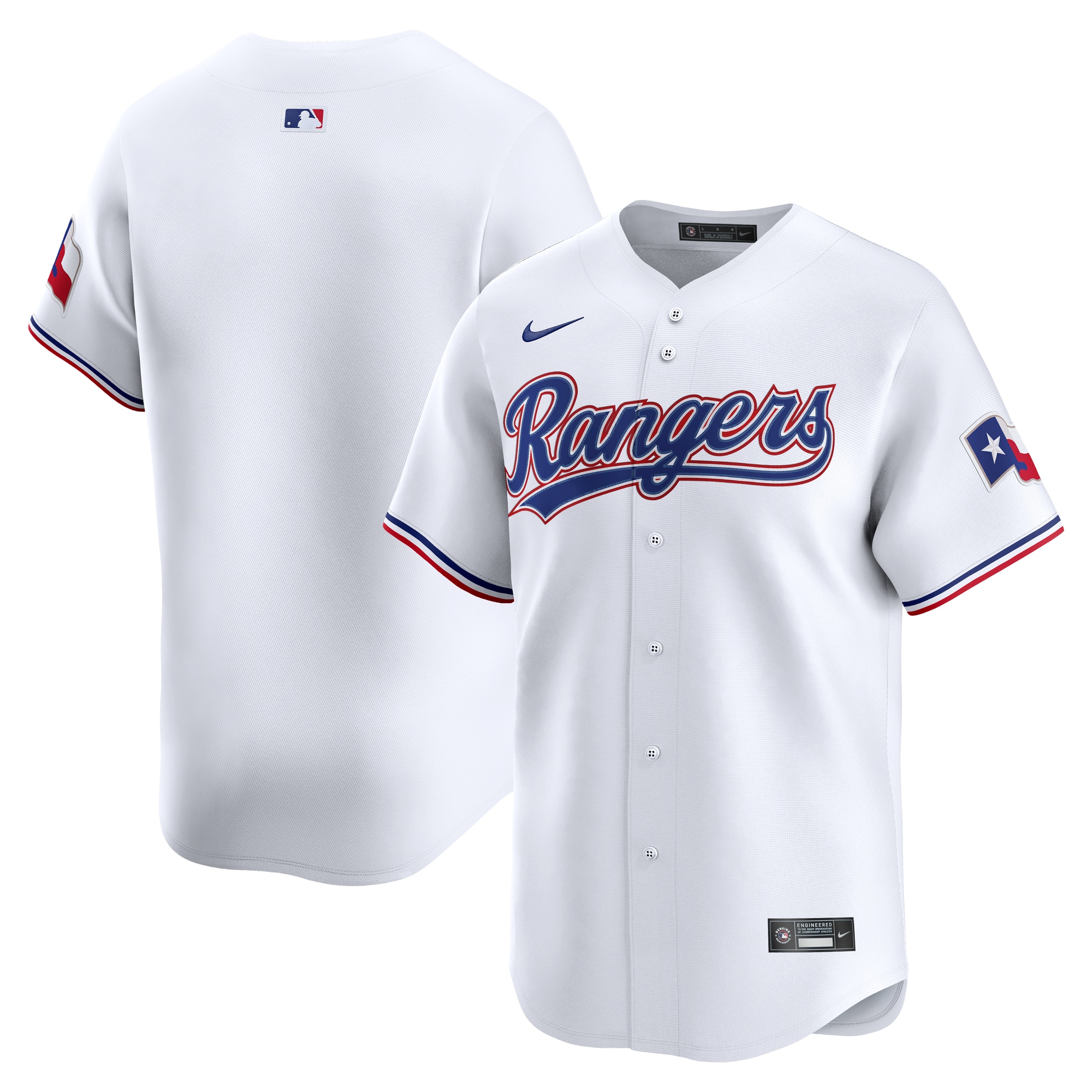 Men's Texas Rangers White Home Limited Baseball Jersey - JS288 