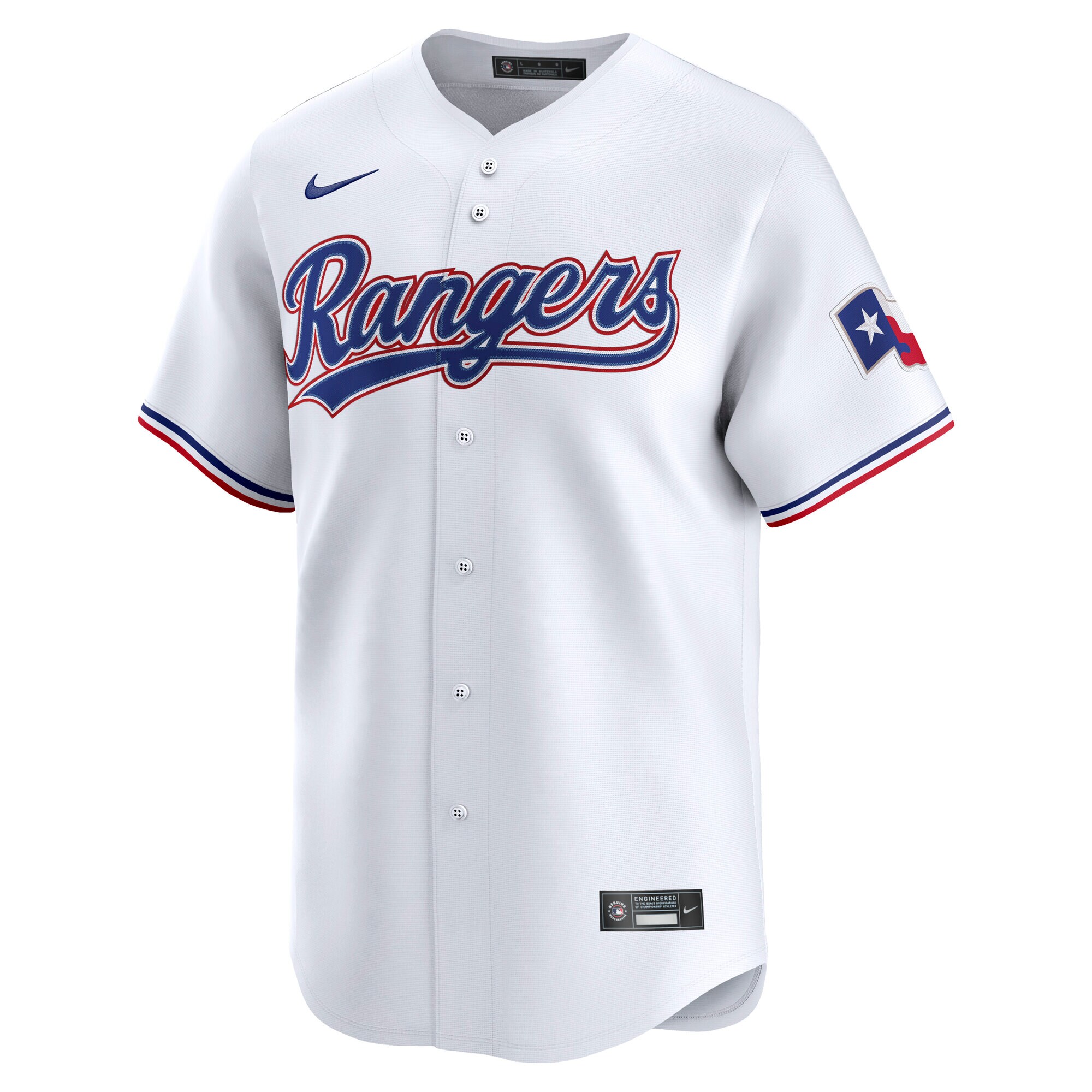 Alternative view of Men's Texas Rangers White Home Limited Jersey - JS461 