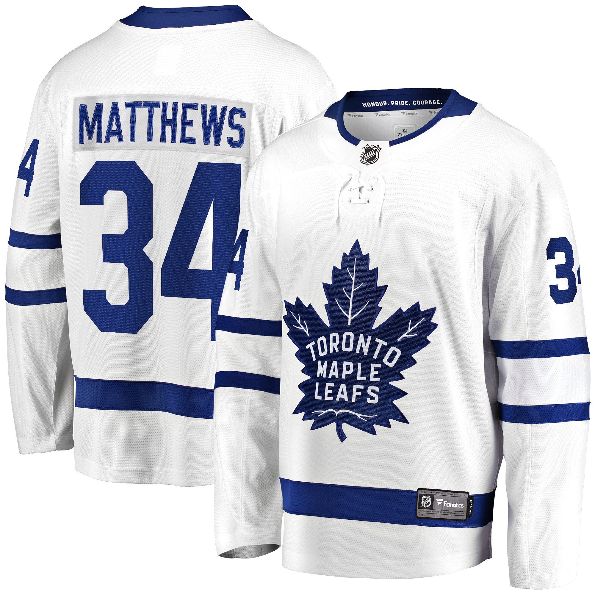 Men's Toronto Maple Leafs Auston Matthews White Away Premier Breakaway Player Jersey - JS825 