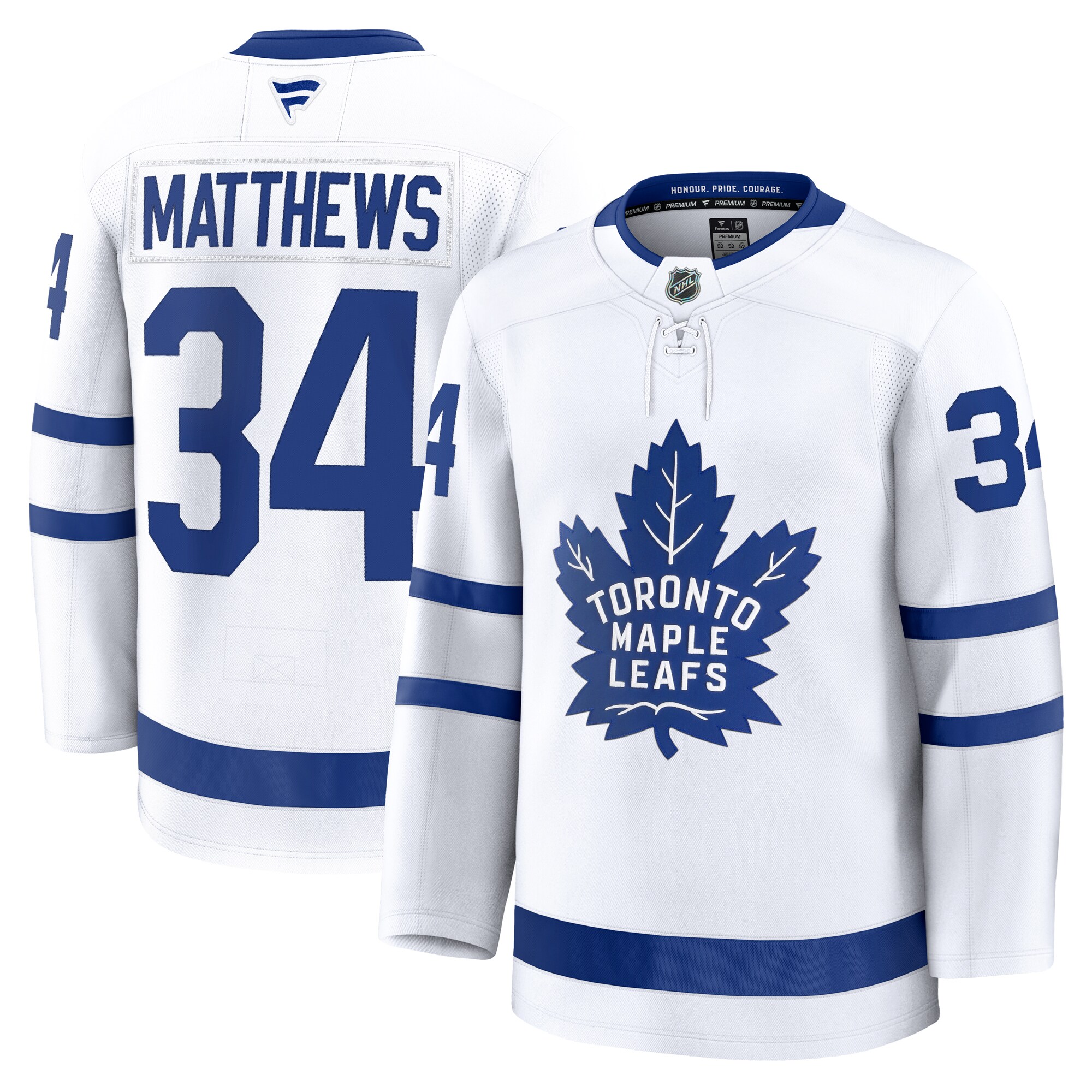 Men's Toronto Maple Leafs Auston Matthews White Away Premium Jersey - JS636 