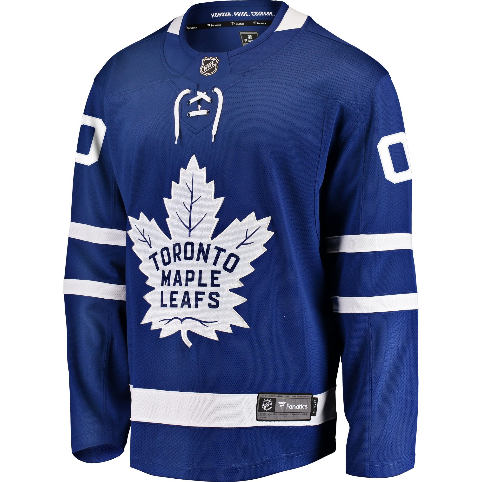 Alternative view of Men's Toronto Maple Leafs Blue Home Breakaway Custom Jersey - JS622 
